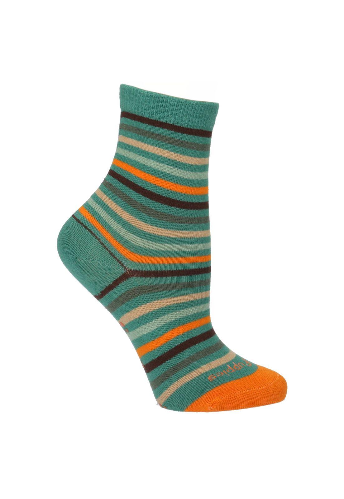 Calcetín Algodón Niño Striped Verde-0