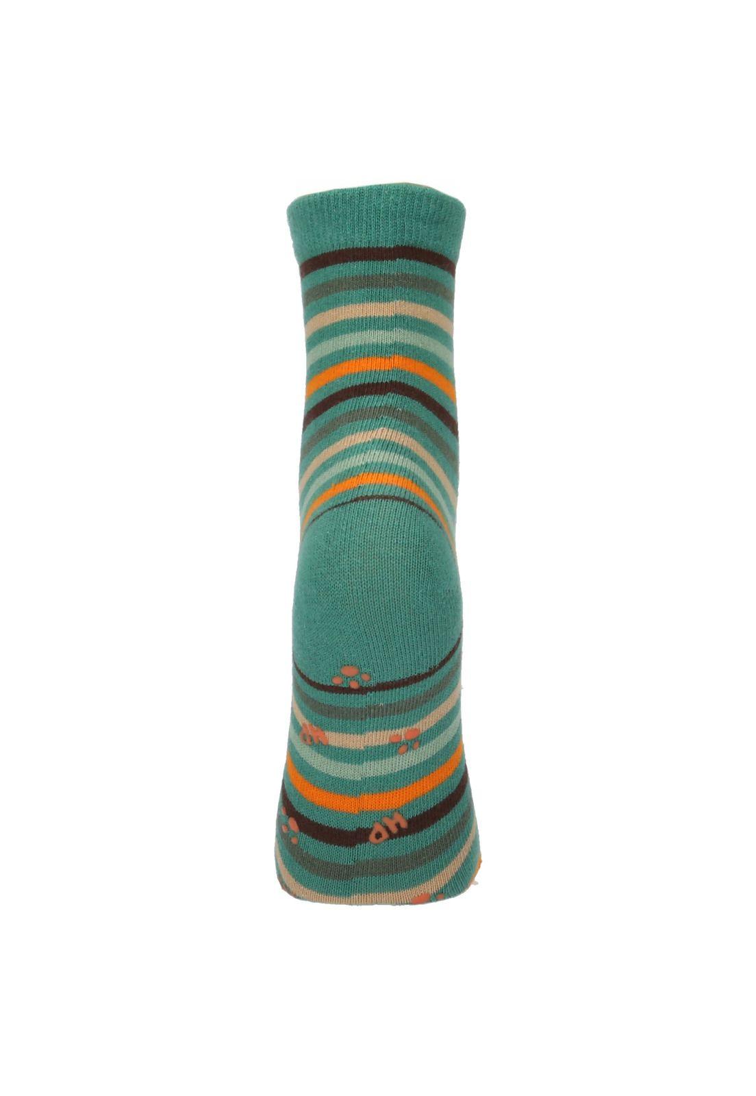 Calcetín Algodón Niño Striped Verde-1