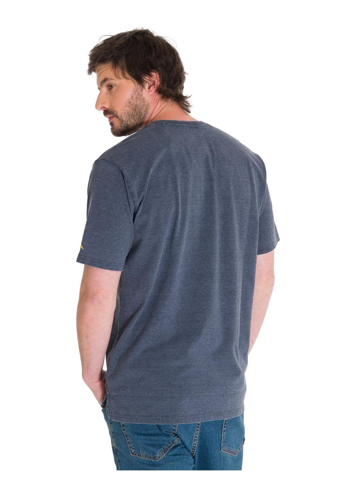 Polera Burnout Henley Hombre Azul-3