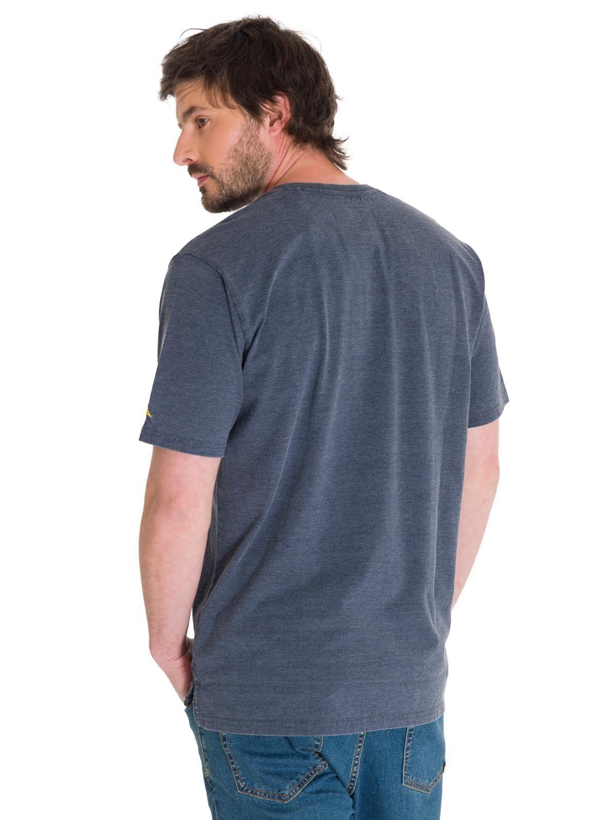 Polera Burnout Henley Hombre Azul-3