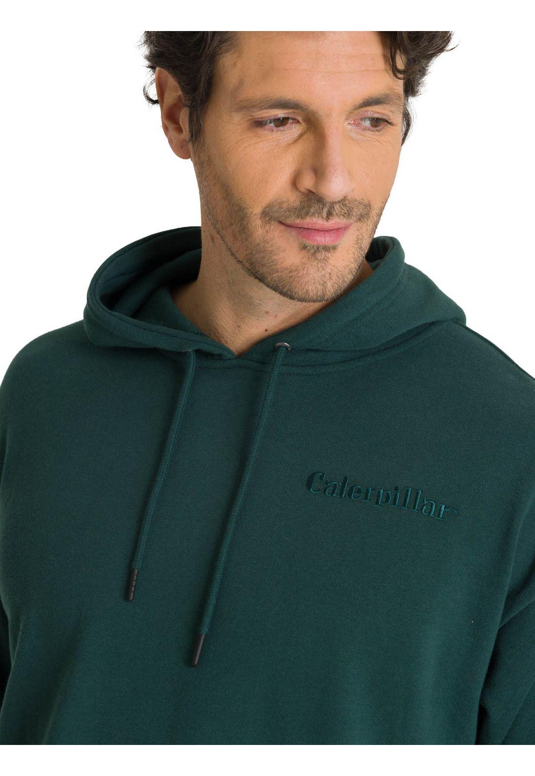 Polerón Con Gorro Hombre Relax French Terry Verde-4