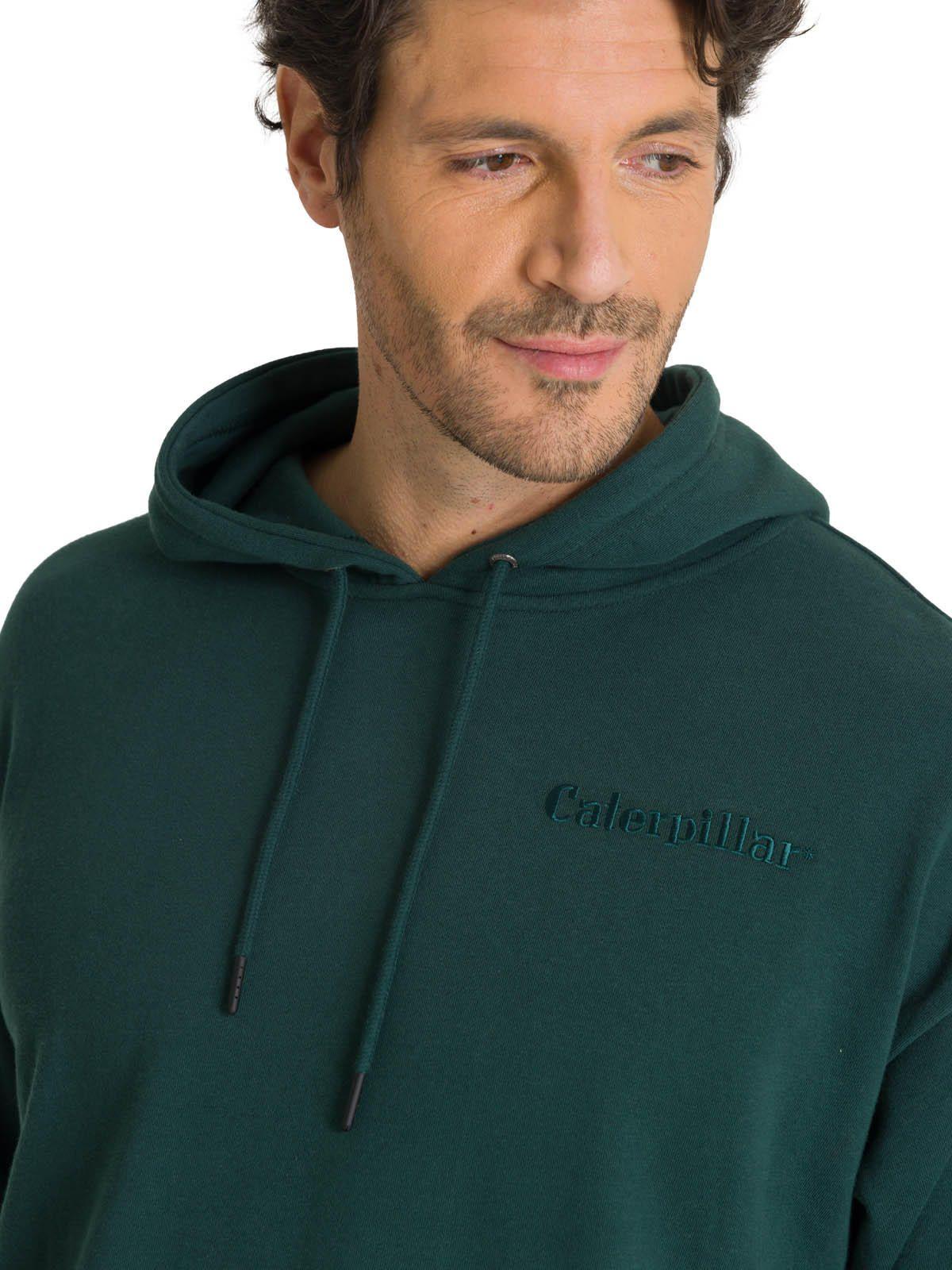 Polerón Con Gorro Hombre Relax French Terry Verde-4