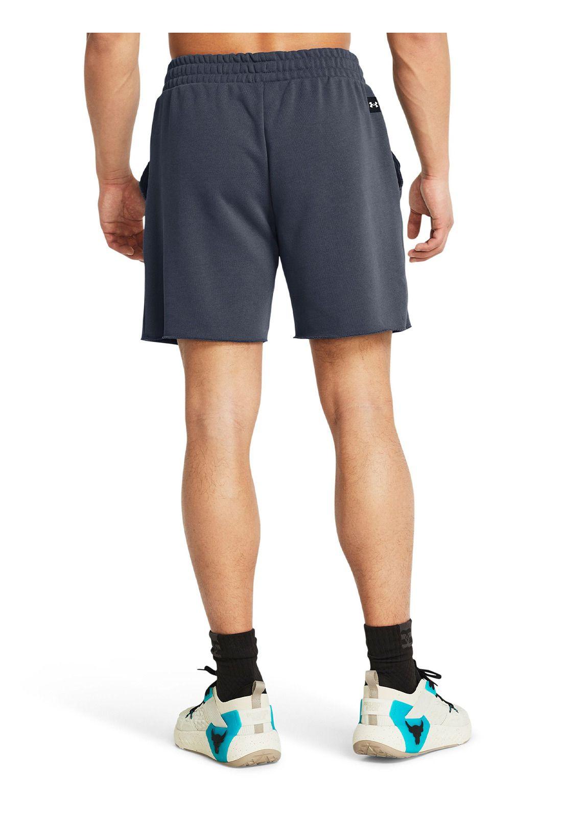 Shorts UA Project Rock para hombre Gris-4