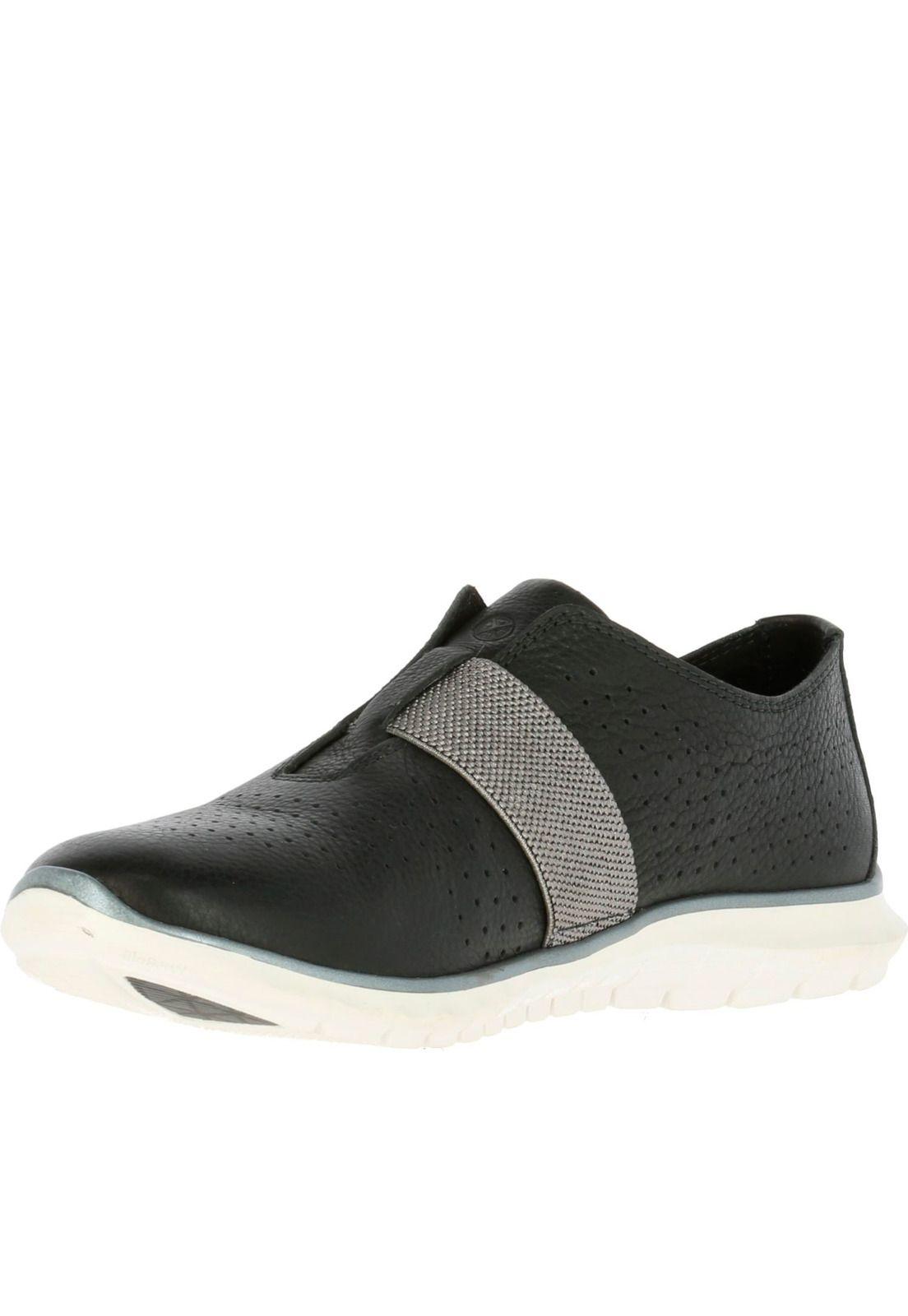 Zapatilla Cuero Tricia Perf Slip On Negro-1
