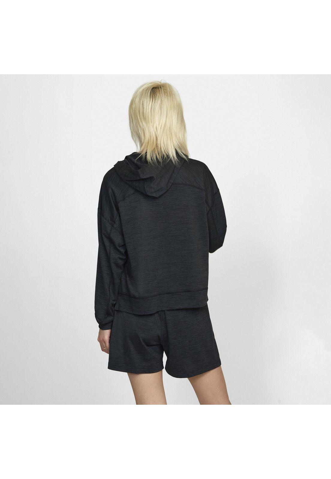 Polerón Mujer Cablehoodcropls J Kt Negro-1