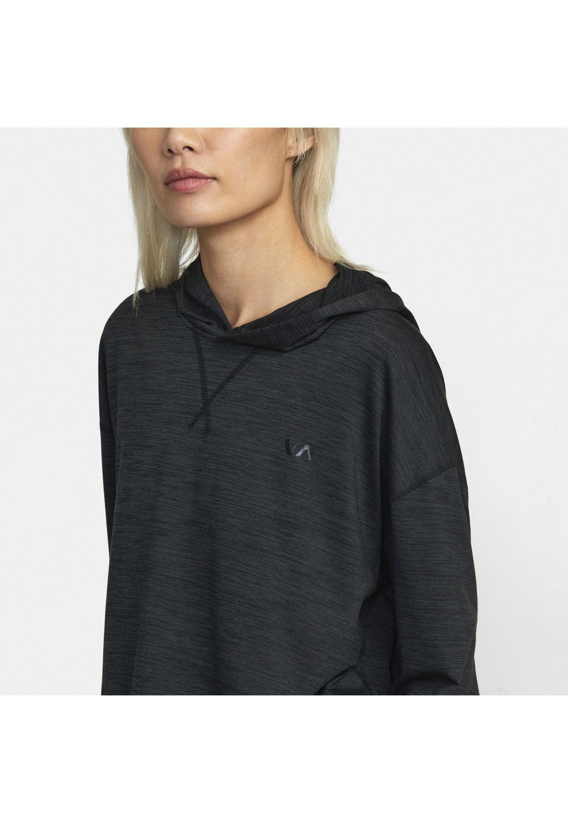 Polerón Mujer Cablehoodcropls J Kt Negro-3