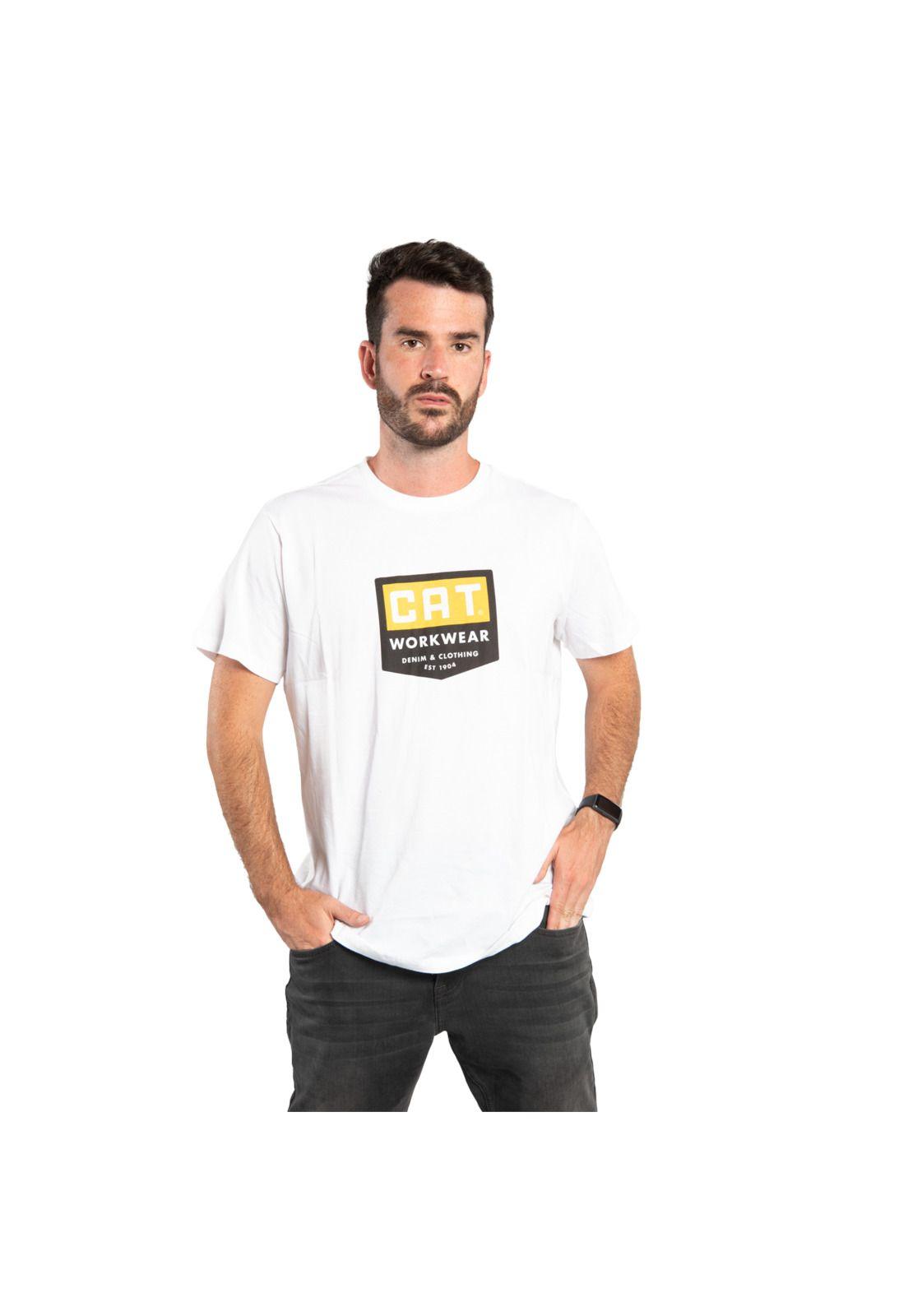 Polera M/C Hombre Fdtn Ww Shield Tee Blanco-0