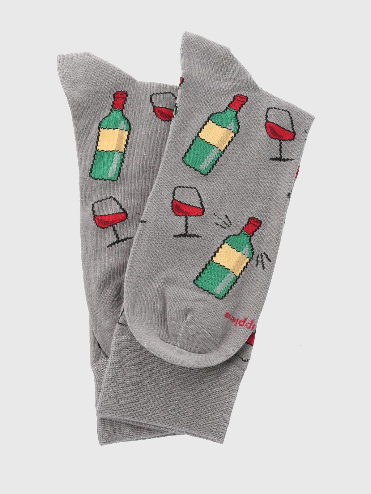 Calcetin Gris Wine Hombre-2