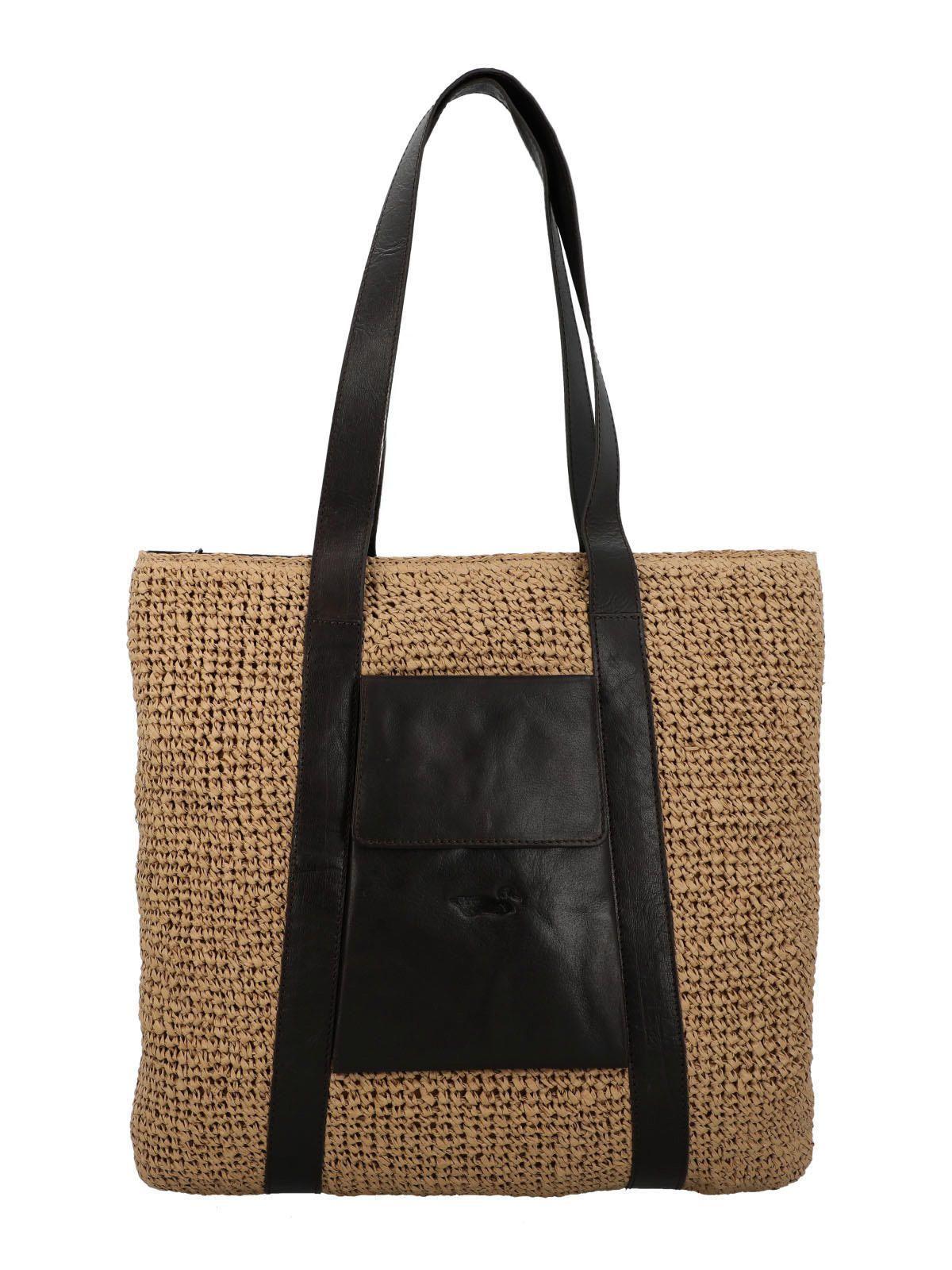 Cartera Raffia Mujer Sz Zlatni Tote Beige -0
