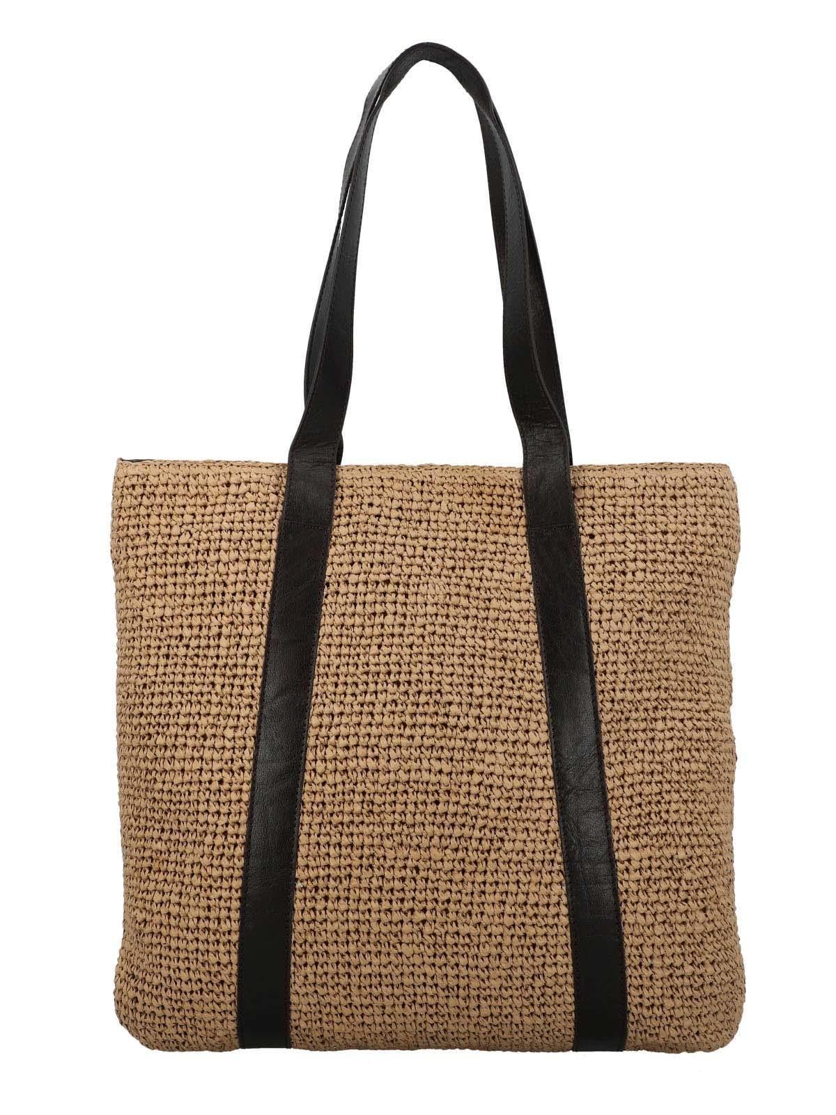 Cartera Raffia Mujer Sz Zlatni Tote Beige -2