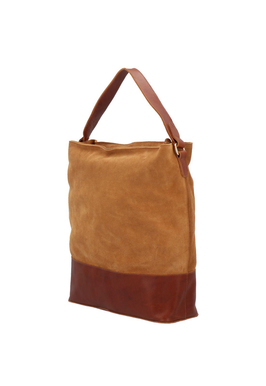 Cartera Cuero Topacio Hobo Café Mujer-1