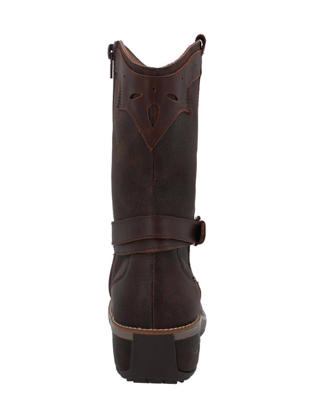 Bota Cuero Nia Café Oscuro Mujer-6