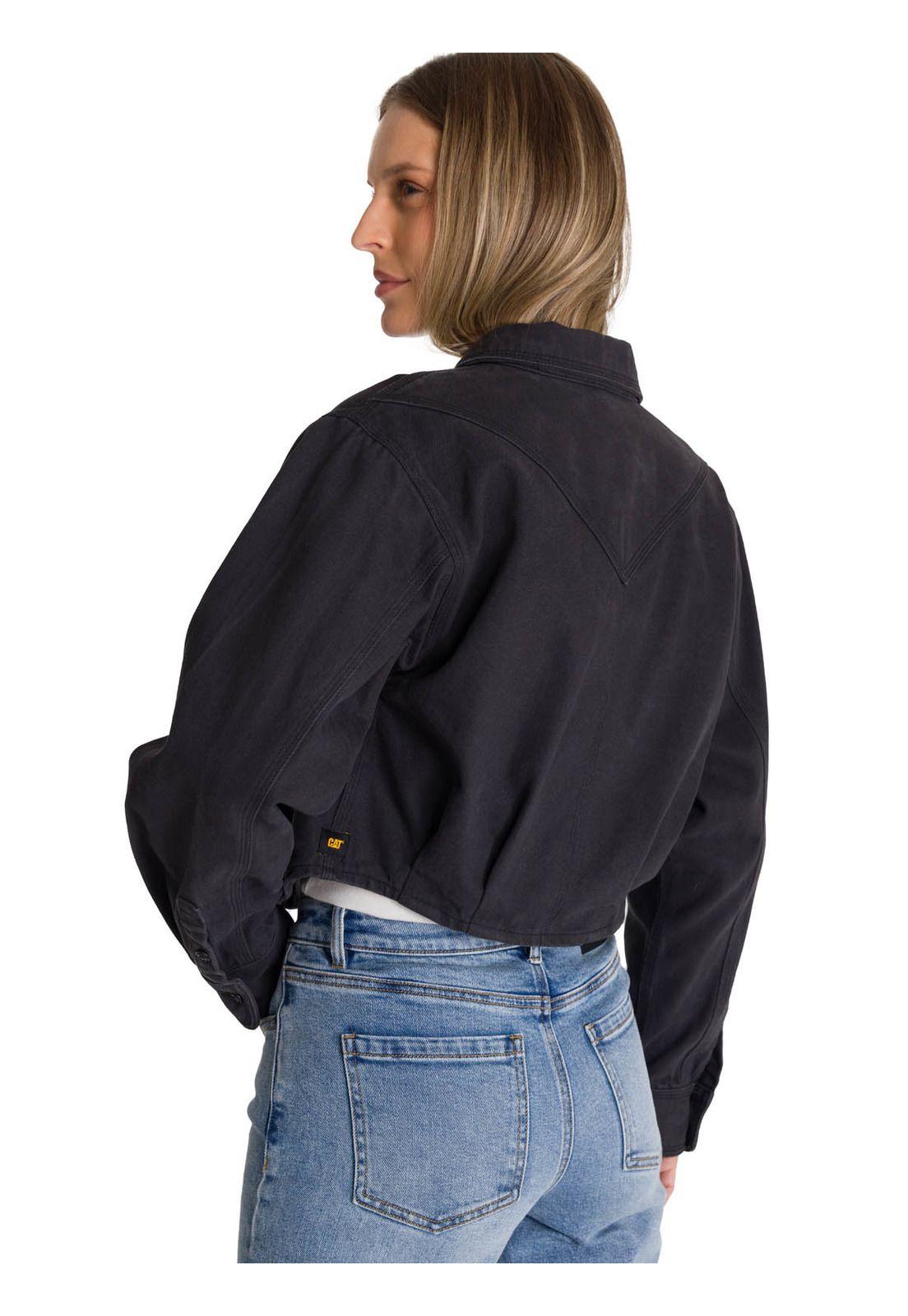Chaqueta Twill Mujer Negro-3