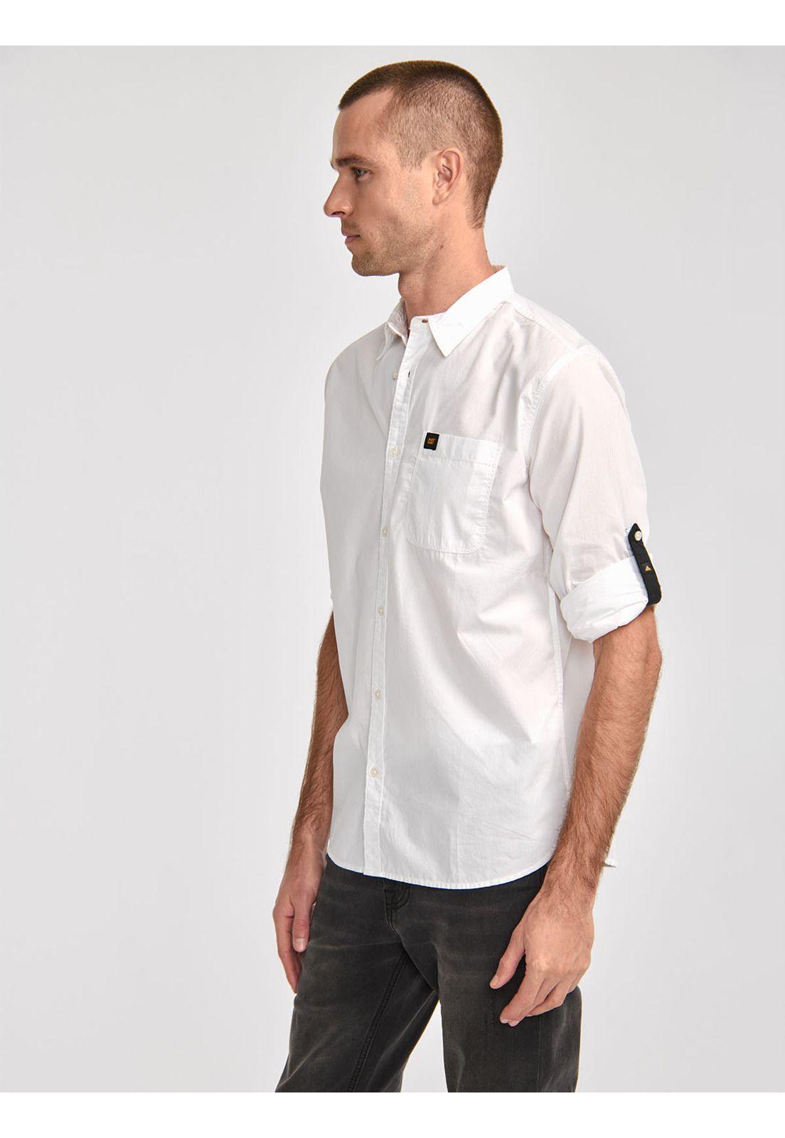 Camisa Manga Larga Casual Fundation Hombre Blanco-4