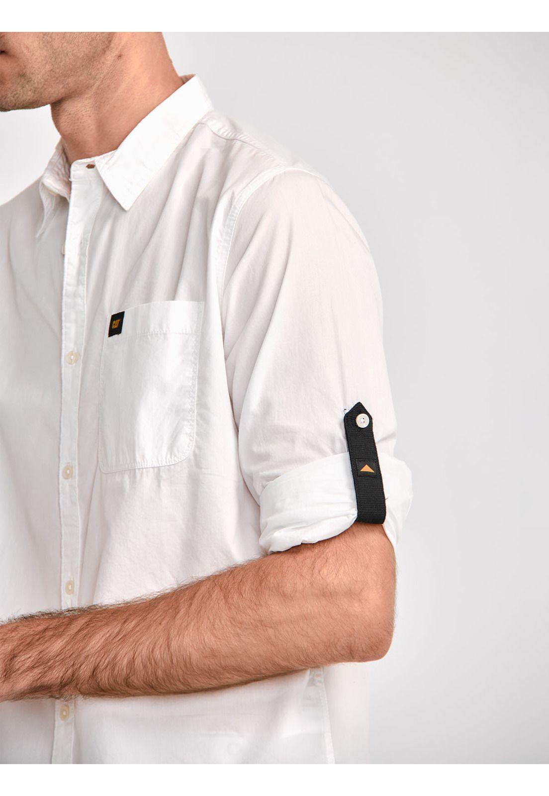 Camisa Manga Larga Casual Fundation Hombre Blanco-5
