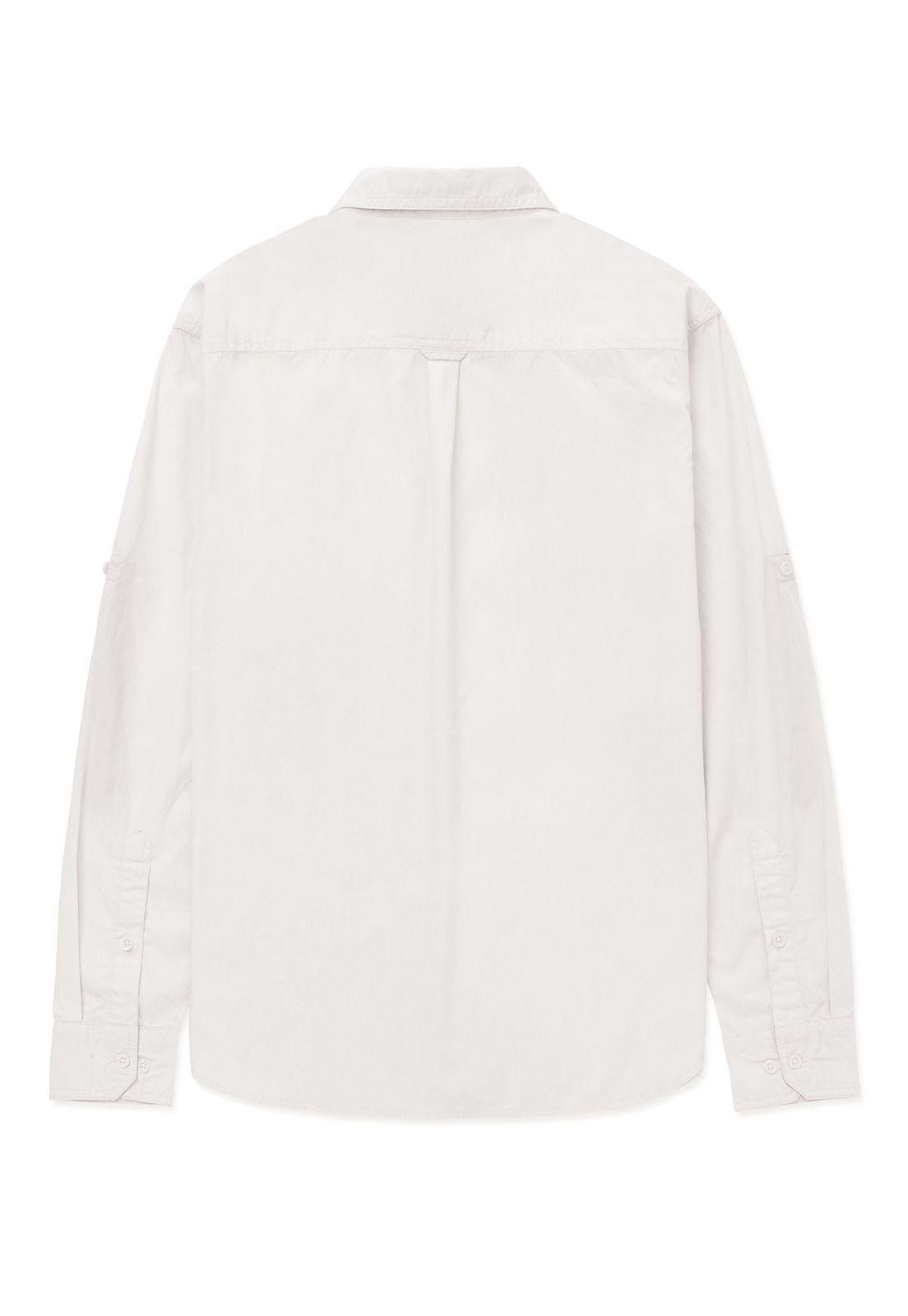 Camisa Manga Larga Casual Fundation Hombre Blanco-8
