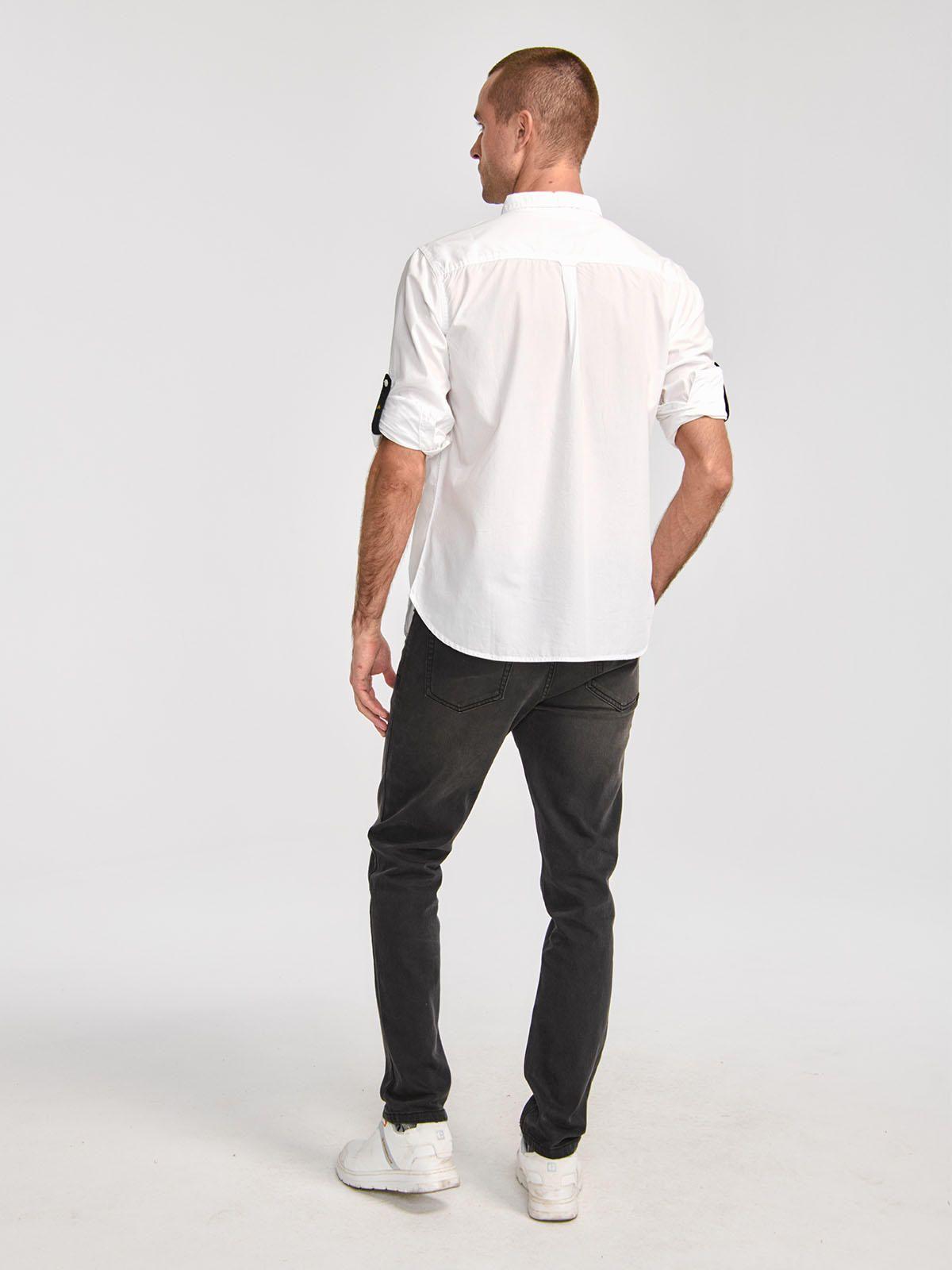 Camisa Manga Larga Casual Fundation Hombre Blanco-3