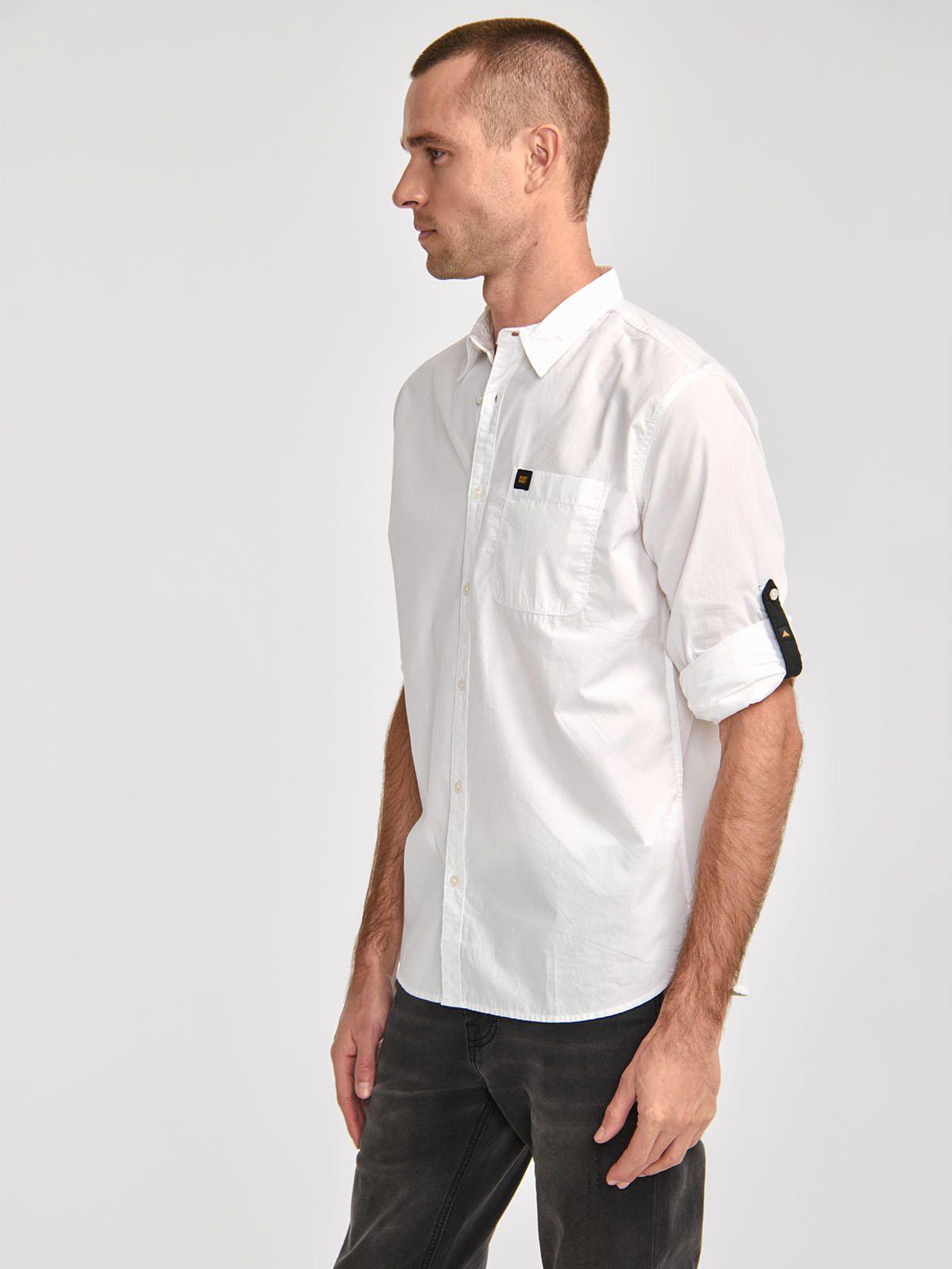 Camisa Manga Larga Casual Fundation Hombre Blanco-4