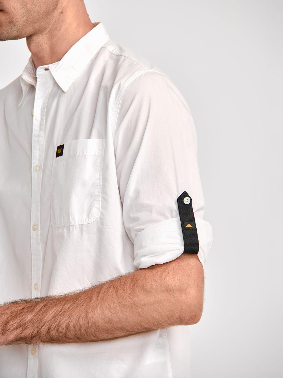 Camisa Manga Larga Casual Fundation Hombre Blanco-5