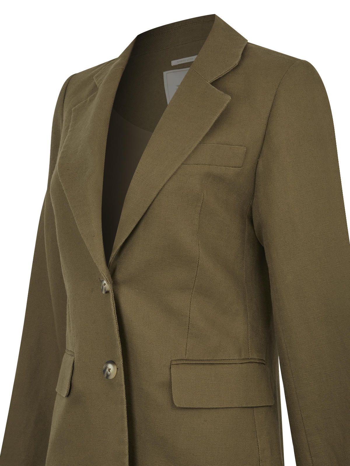 Chaqueta Lino Orgánico Verde Rua Mujer -3