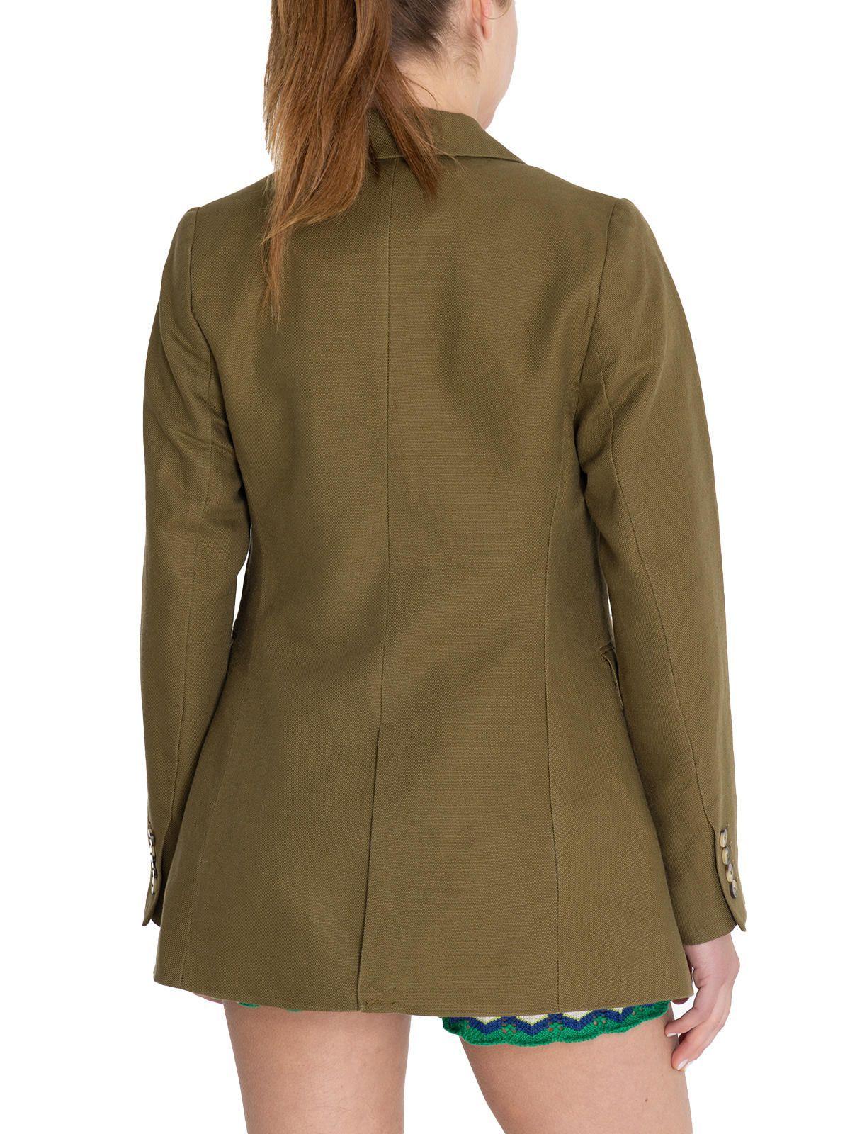 Chaqueta Lino Orgánico Verde Rua Mujer -6