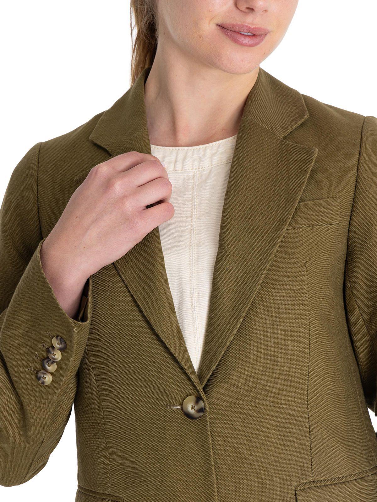 Chaqueta Lino Orgánico Verde Rua Mujer -7