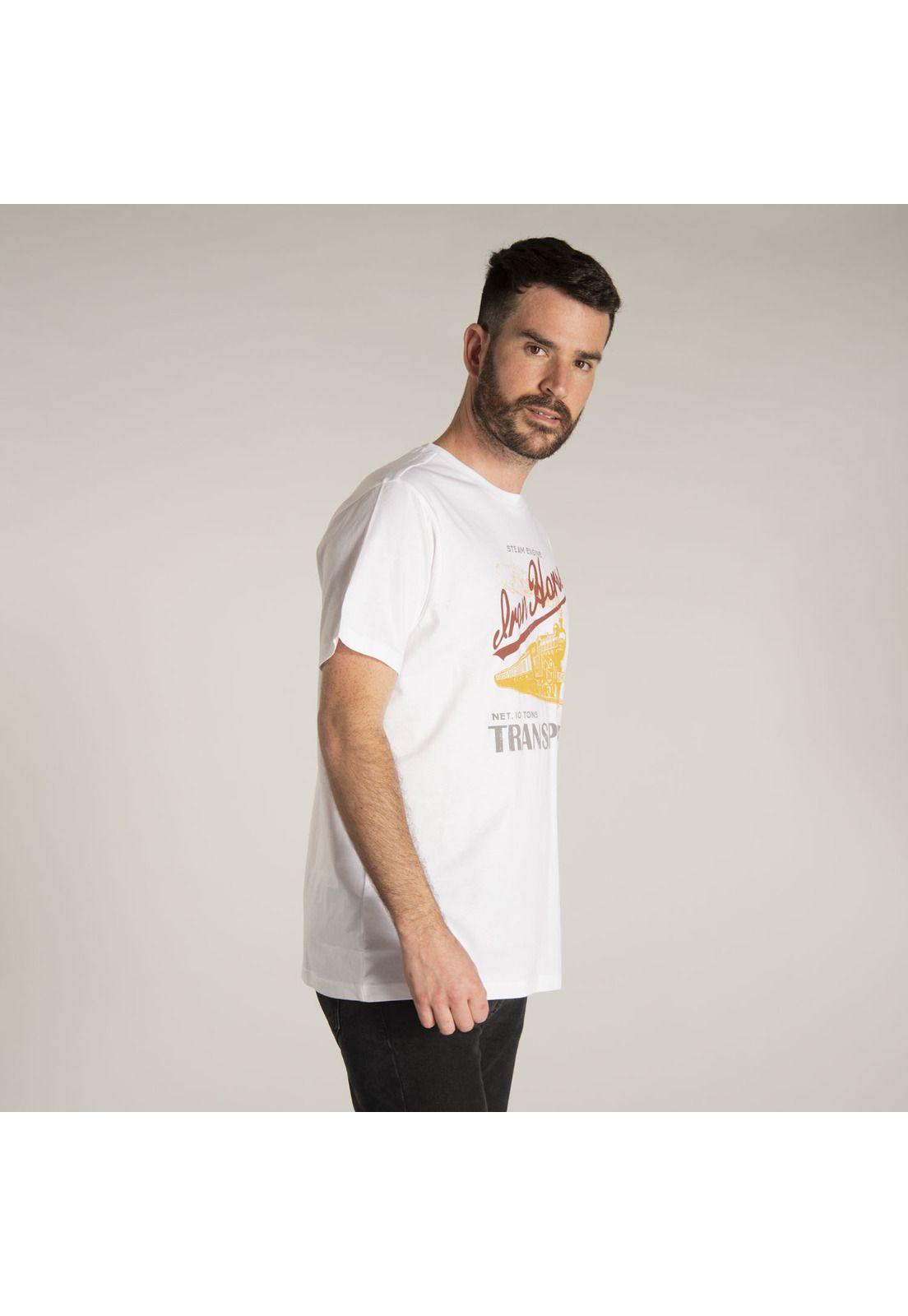 Polera M/C Hombre Fdtn Iron Horse Tee Blanco-1