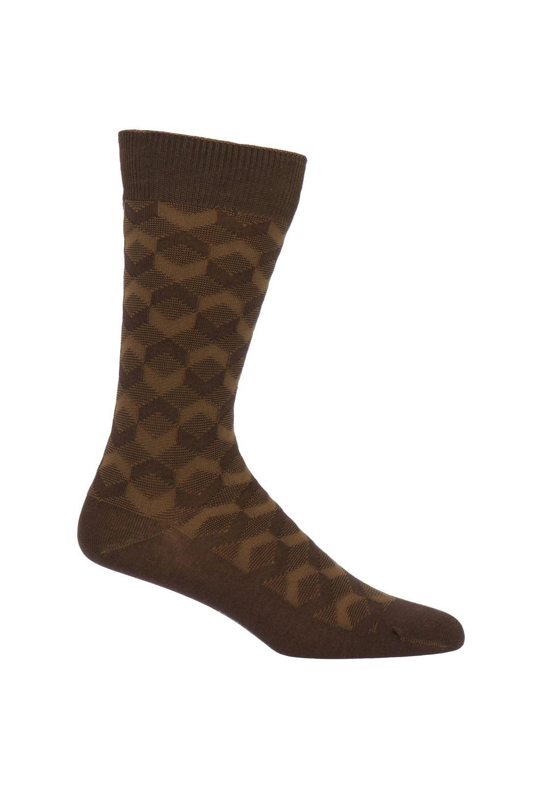 Calcetín Algodón Vestir Victor Café Hombre-0