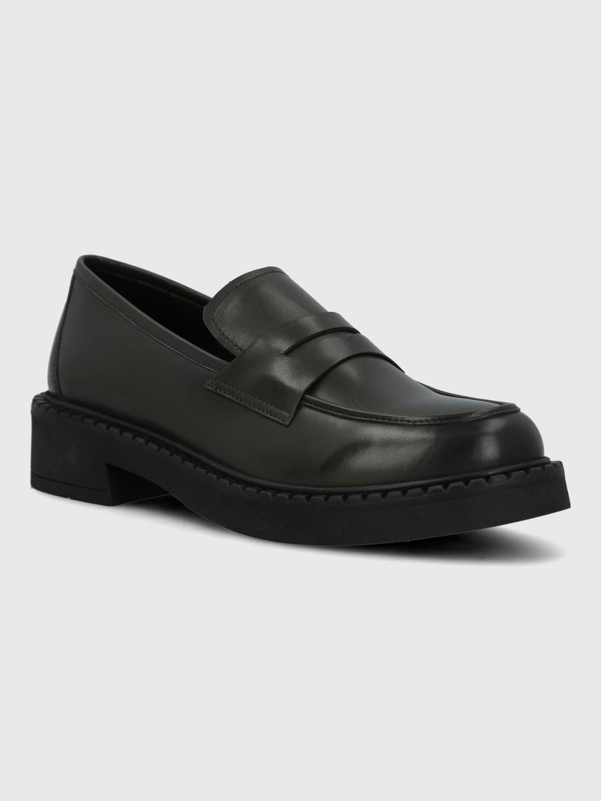 Mocasin Cuero Mujer Ruberta Verde-0