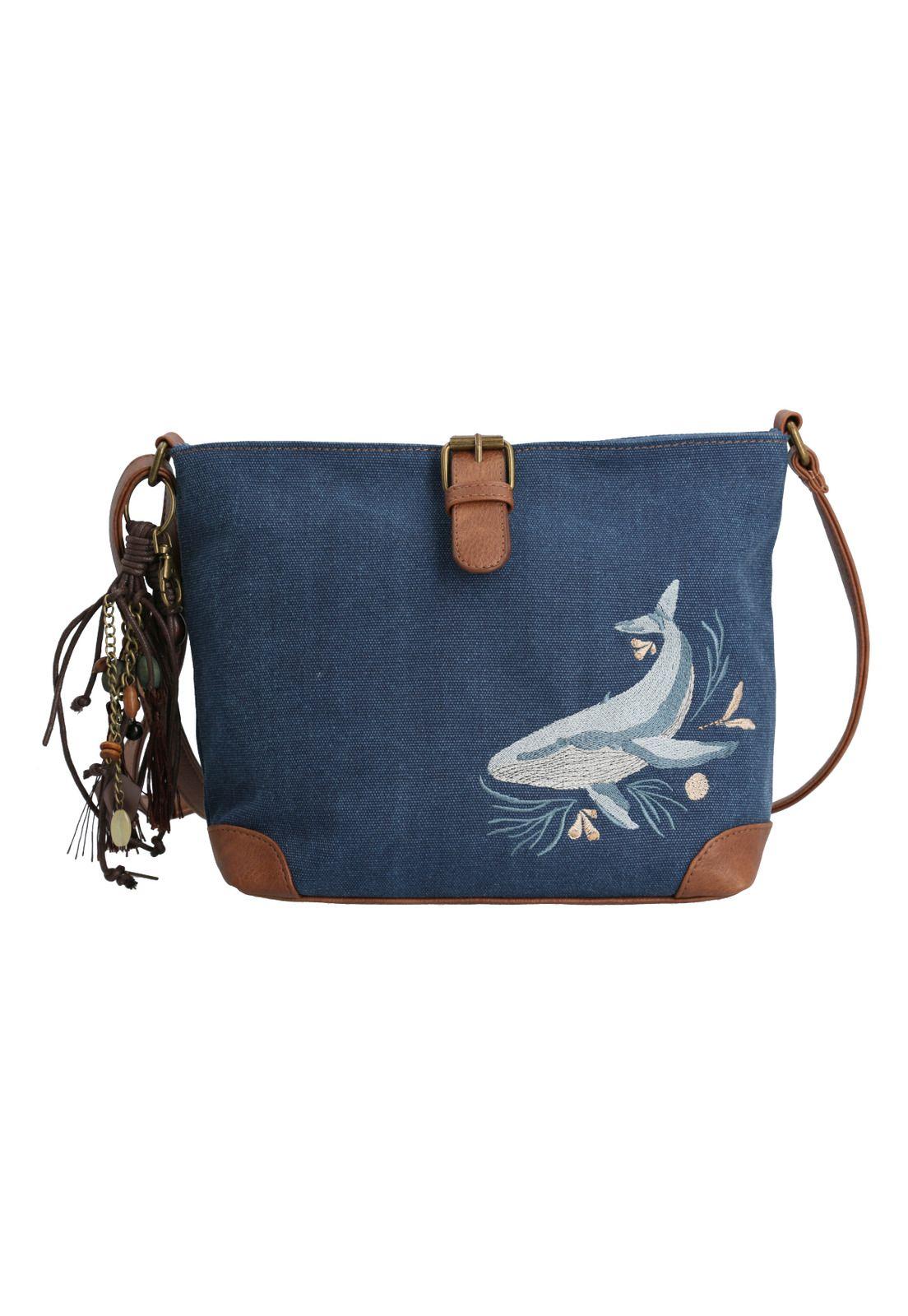 Cartera Azul Suhay Cross Mujer-0