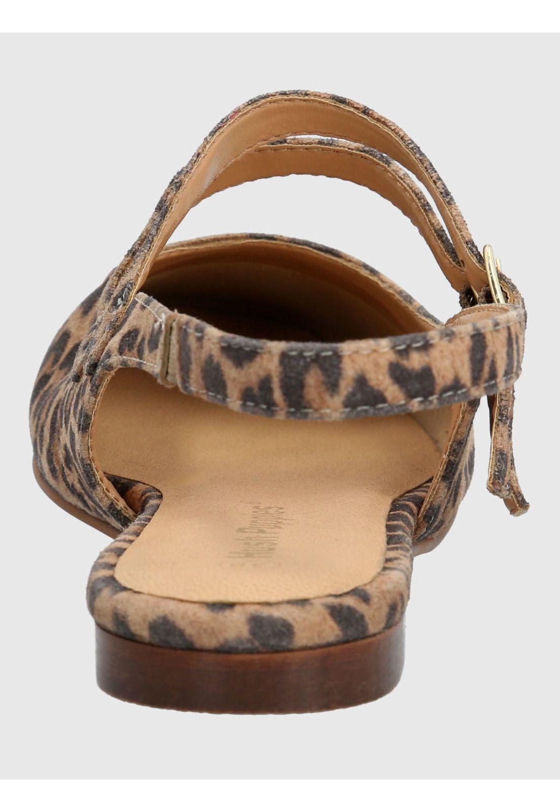 Ballerina Cuero Mujer Clementine Beige-6