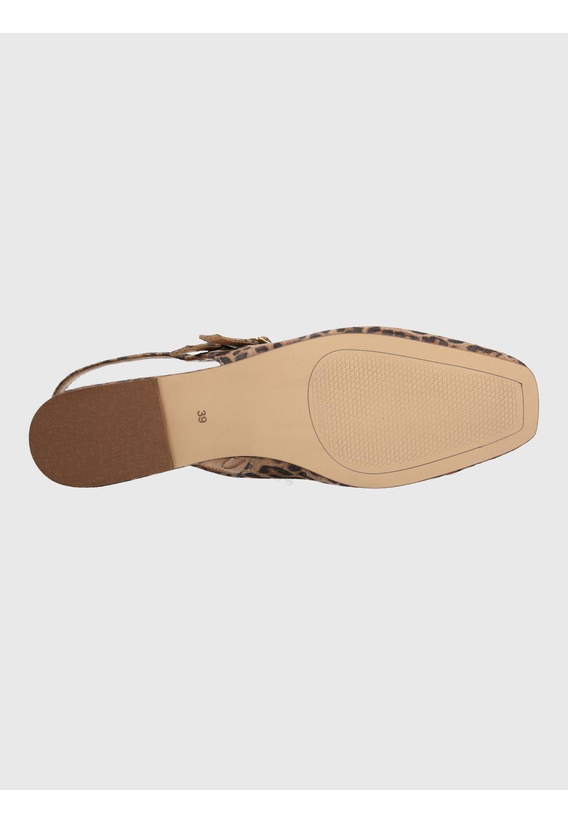 Ballerina Cuero Mujer Clementine Beige-7