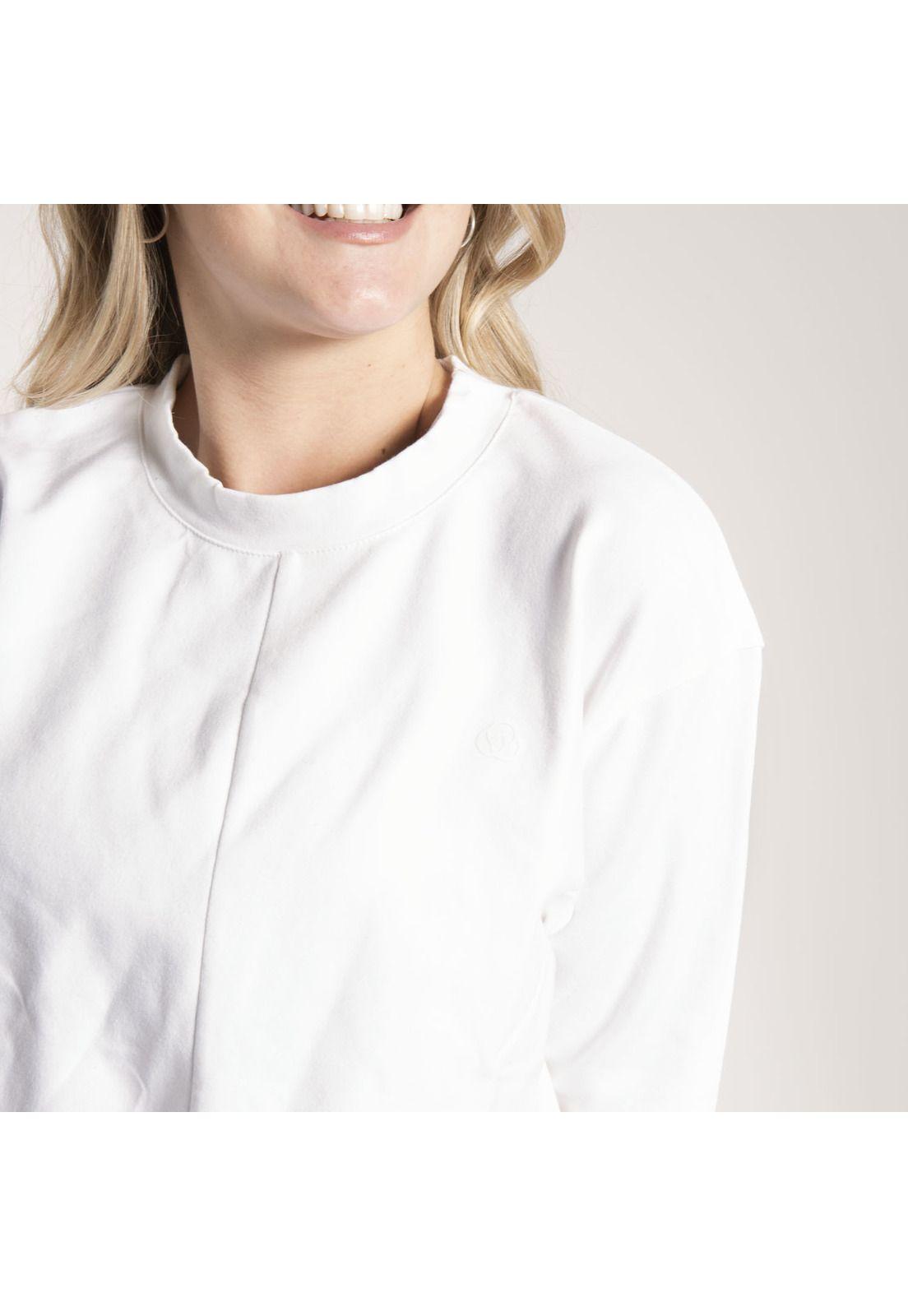 Poleron Mujer Noruega C. Neck Swea Blanco-3