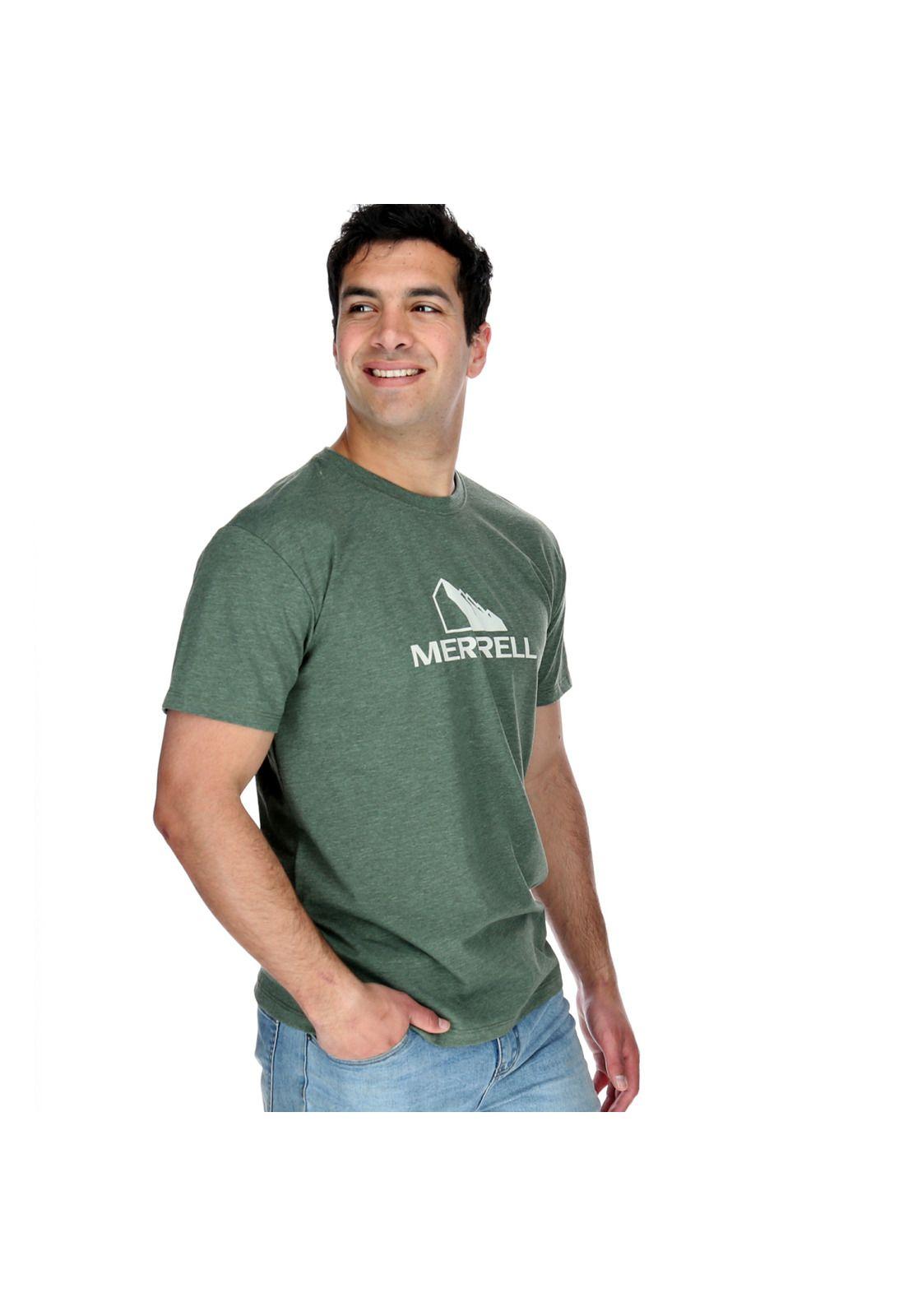 Polera M/C Hombre Logo Tee Verde-4
