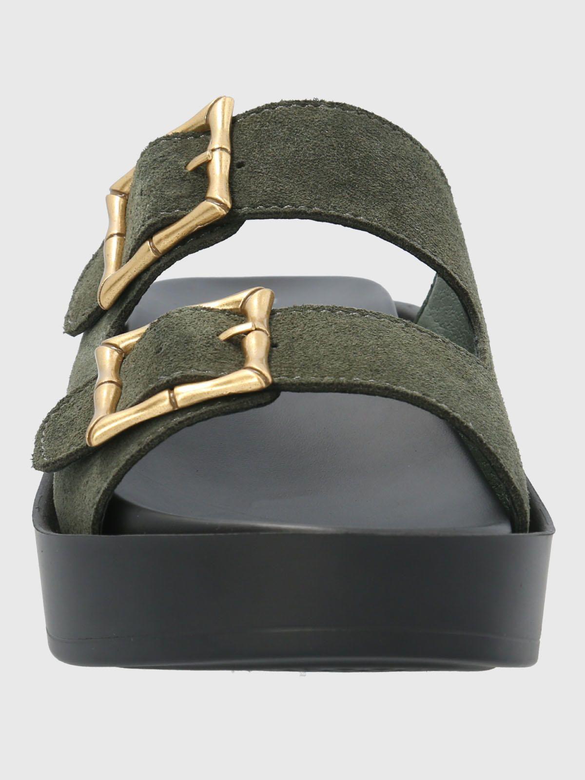 Sandalia Cuero Mujer Tabitha Verde-3