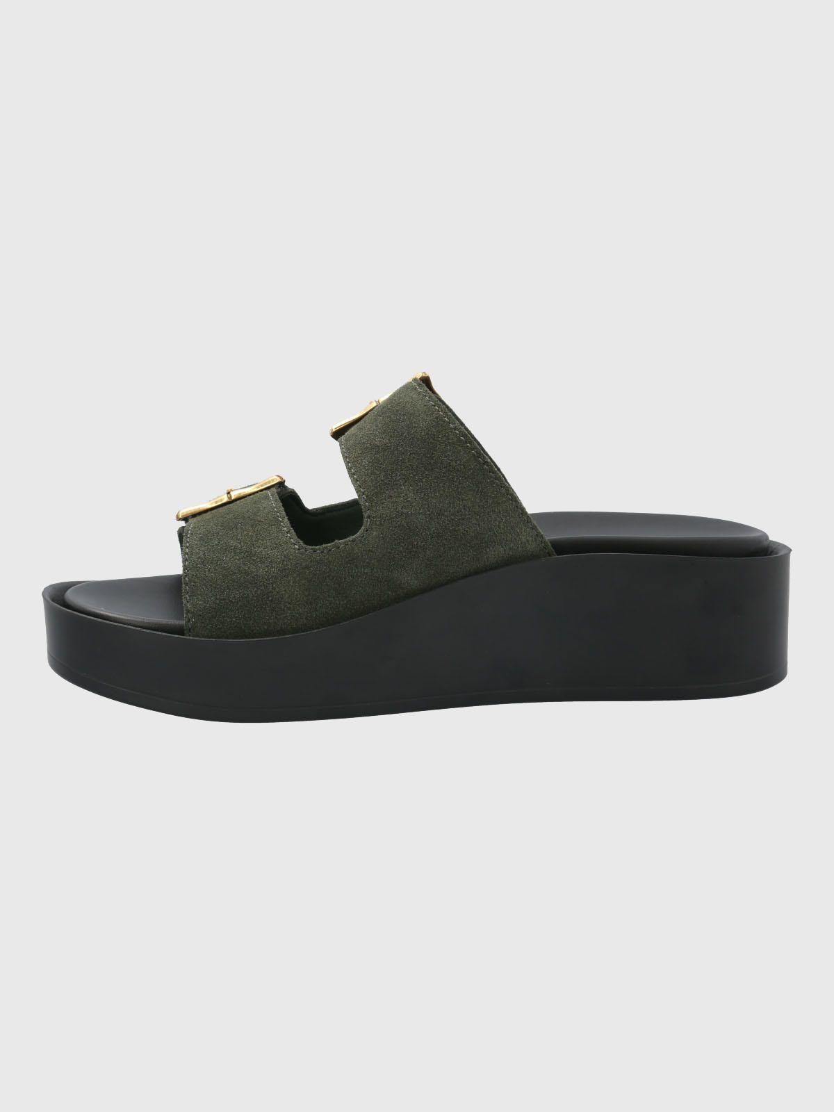 Sandalia Cuero Mujer Tabitha Verde-5