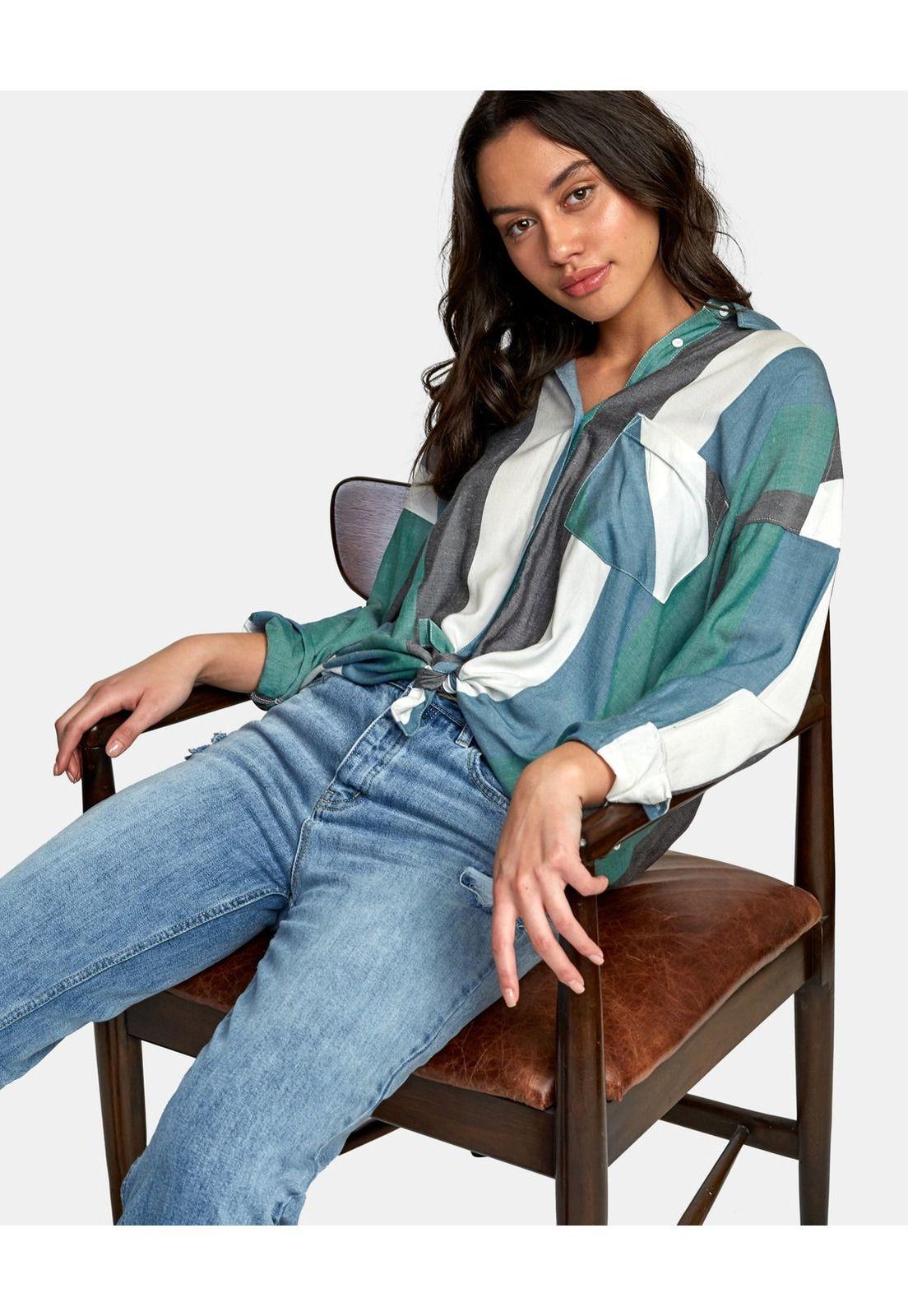 Blusa Mujer Hera Turquesa-3
