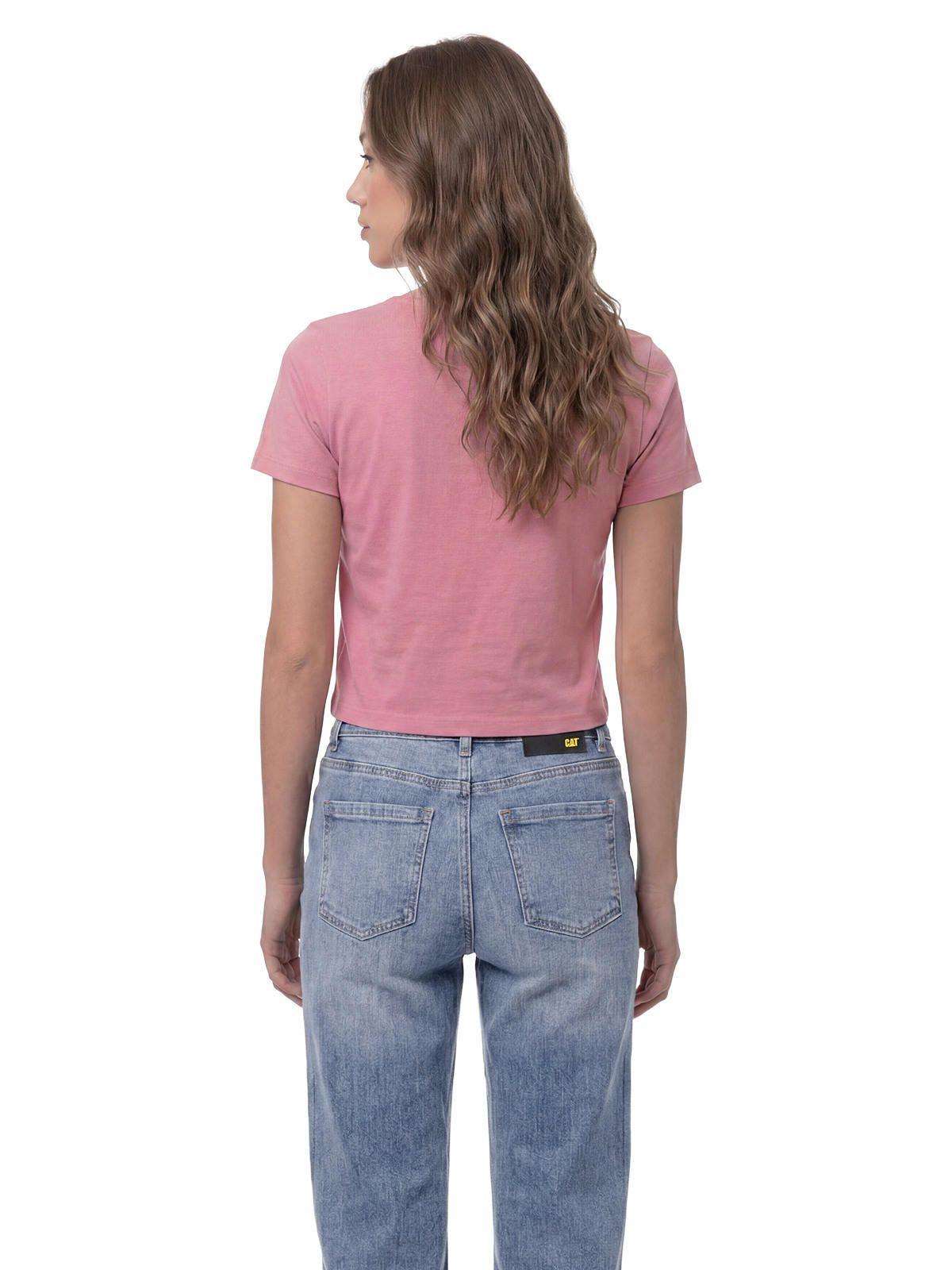 Polera Manga Corta Mujer Logo Rosa-2
