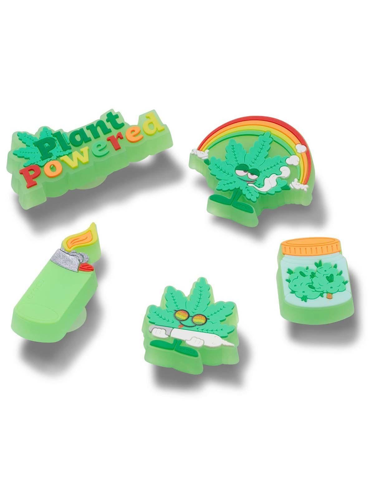 Jibbitz Crocs Yerba Weed Pack 5 Verde-2