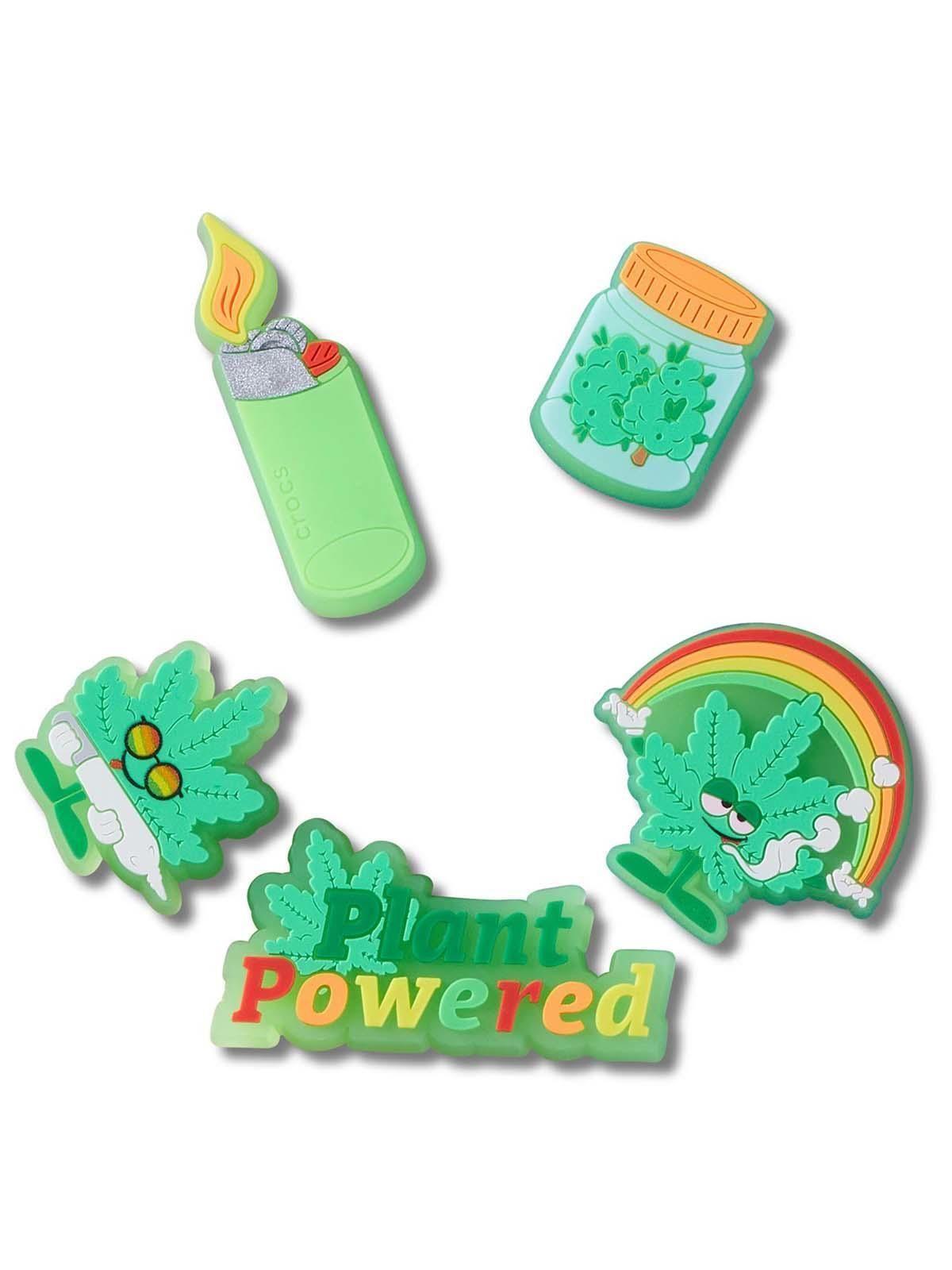 Jibbitz Crocs Yerba Weed Pack 5 Verde-0