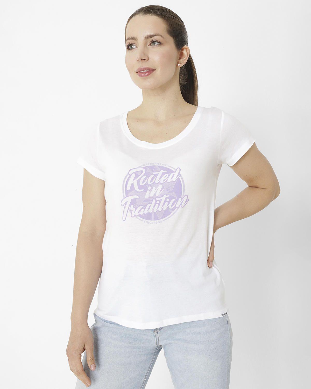 Polera M/C Rooted In Tradition Blanco Mujer-0