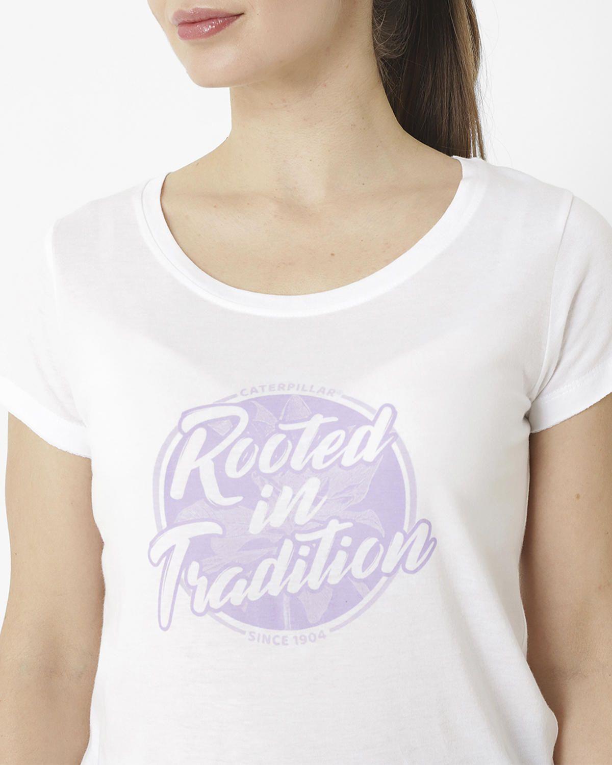 Polera M/C Rooted In Tradition Blanco Mujer-4