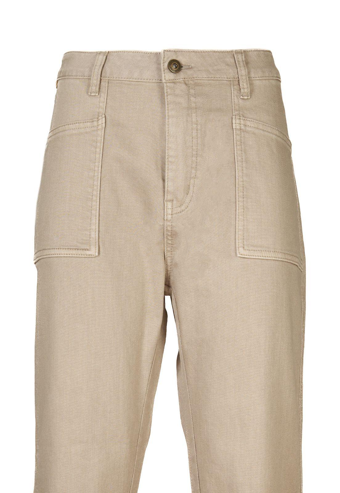 Pantalón Algodón Orgánico Mujer Noa Beige-3