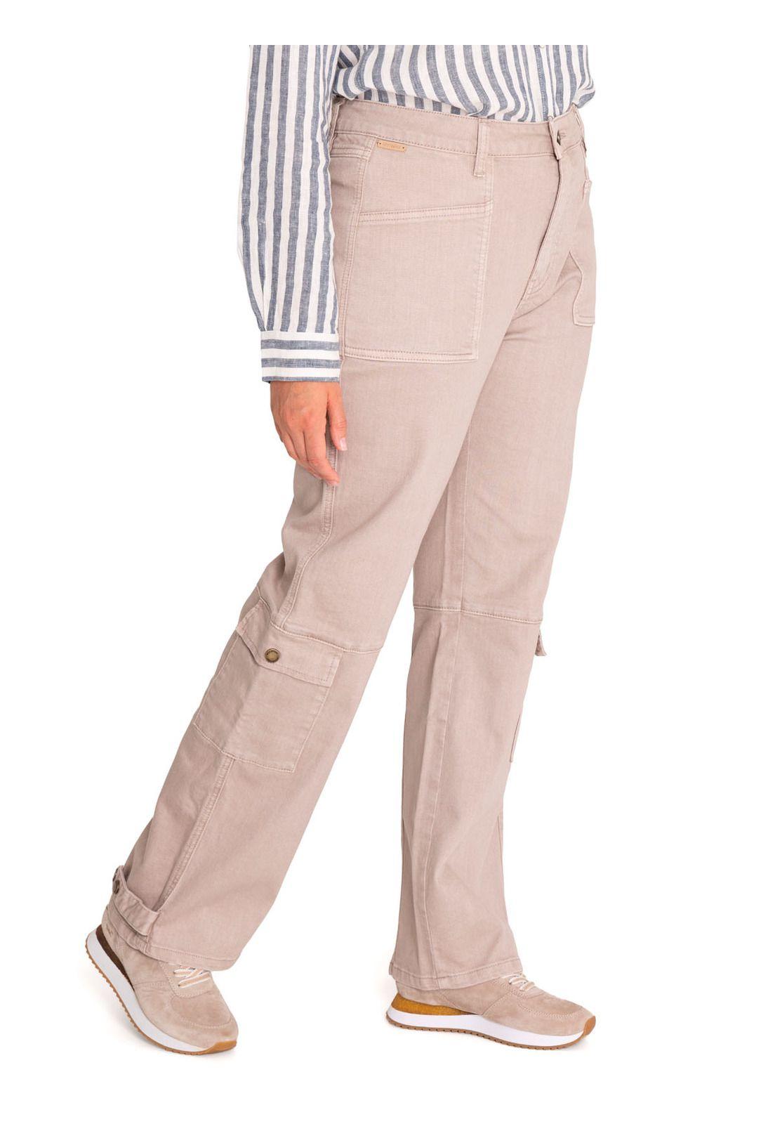 Pantalón Algodón Orgánico Mujer Noa Beige-5