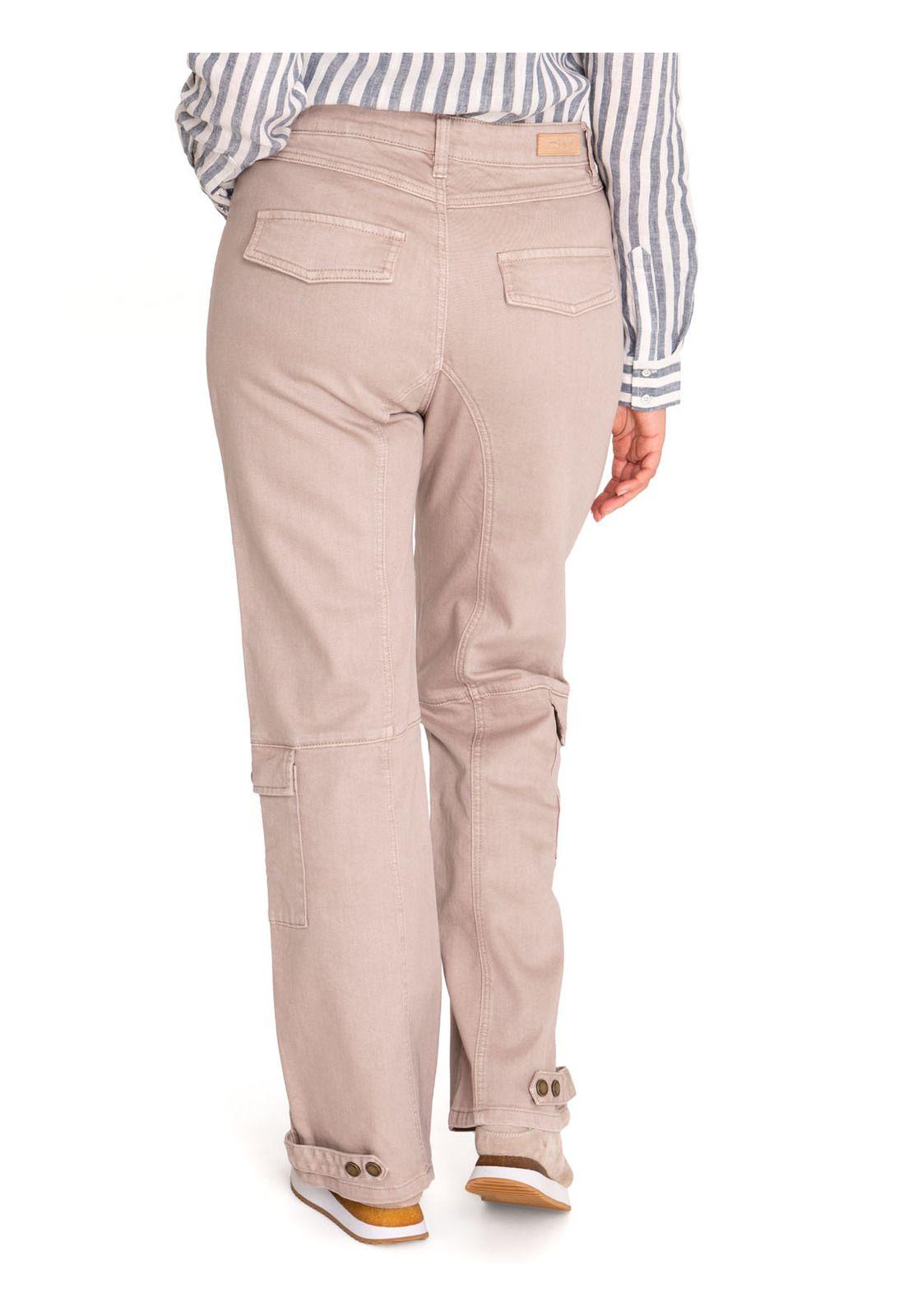 Pantalón Algodón Orgánico Mujer Noa Beige-6