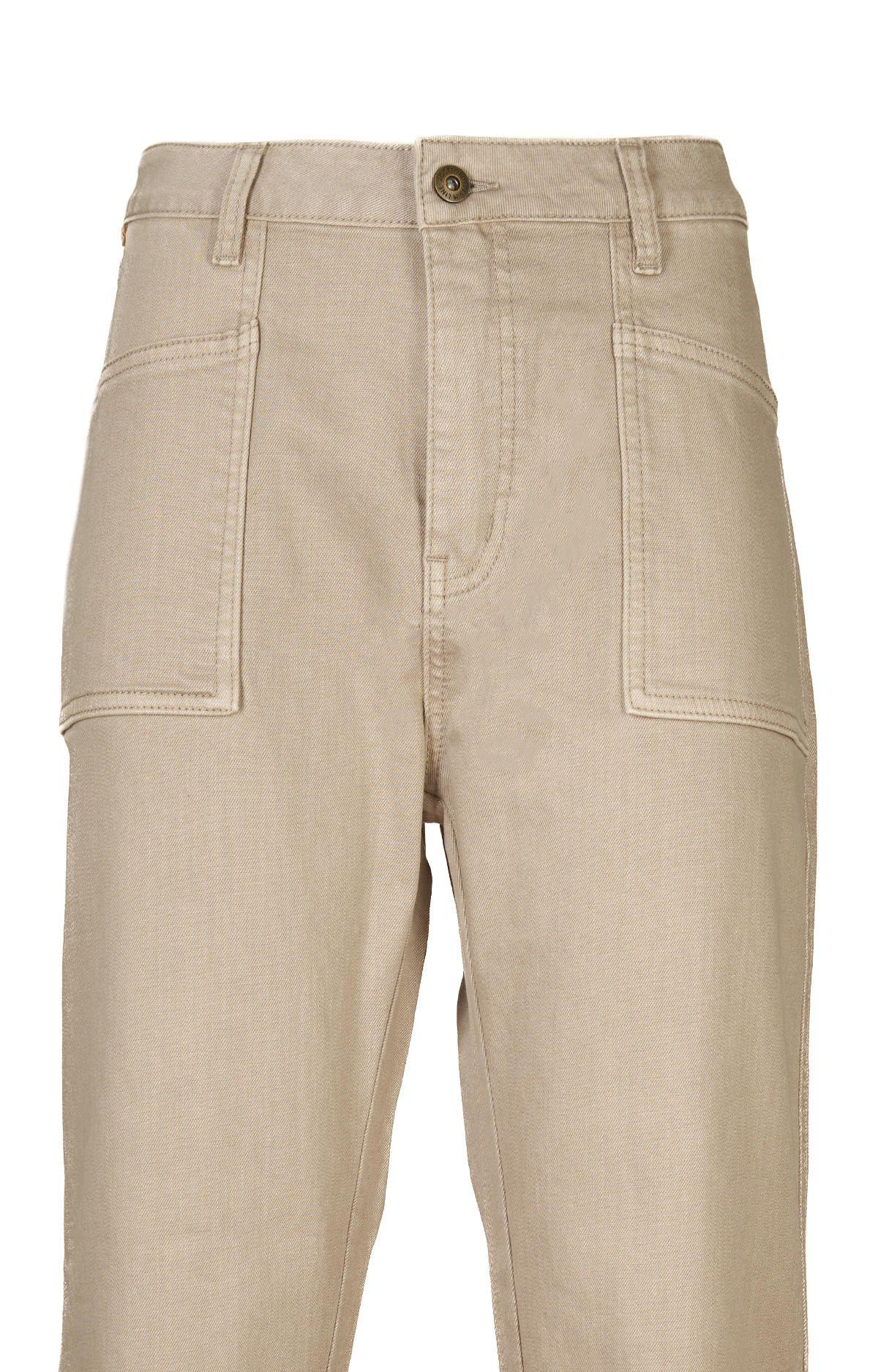 Pantalón Algodón Orgánico Mujer Noa Beige-3