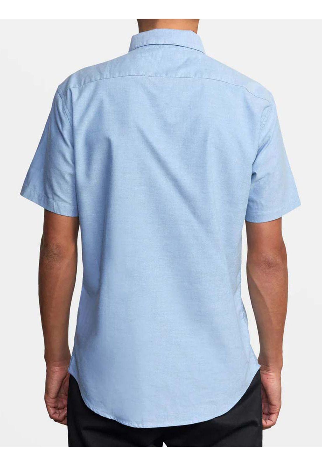 Camisa manga corta Hombre Strch Celeste Rvca-1