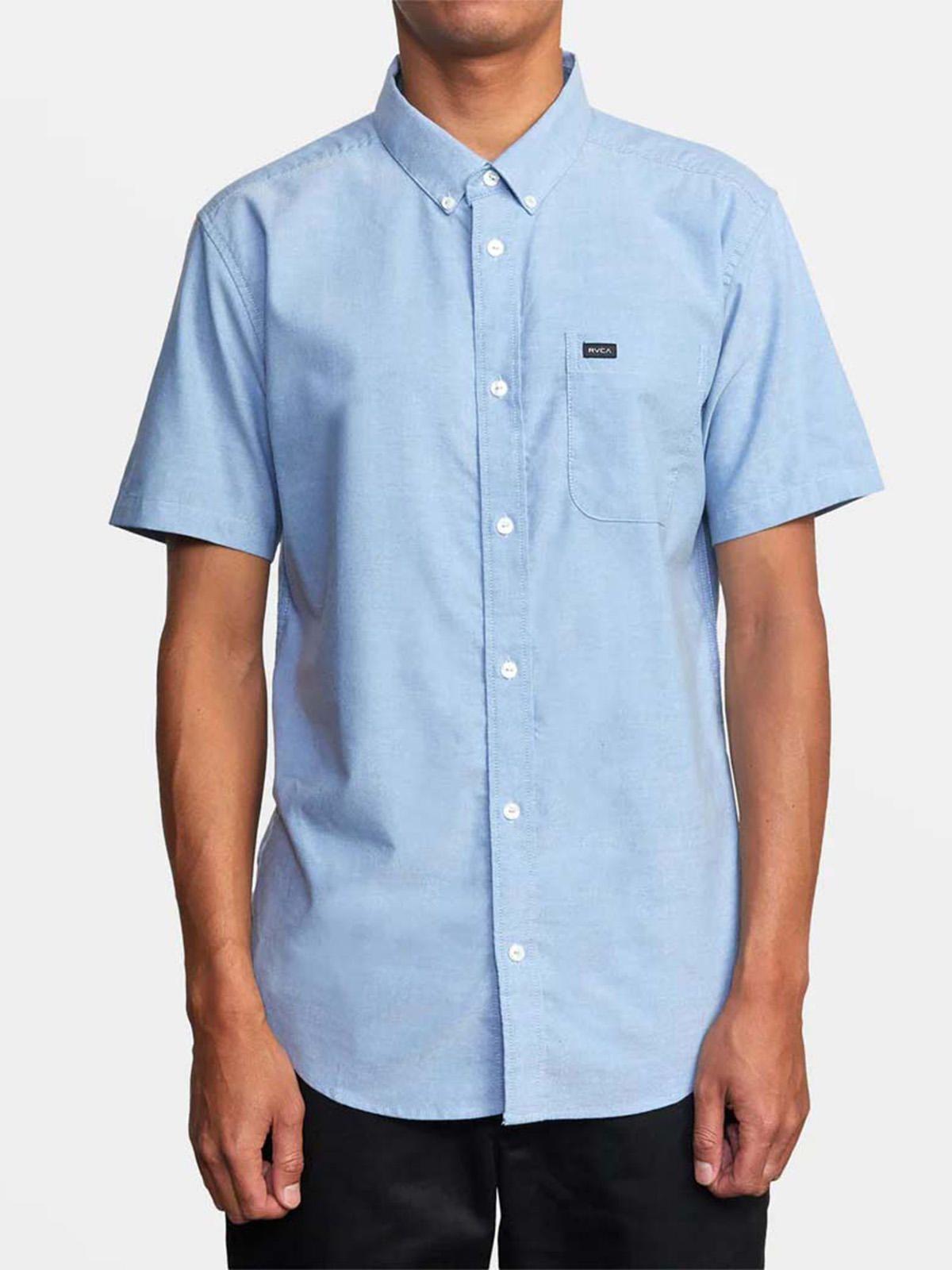 Camisa manga corta Hombre Strch Celeste Rvca-0