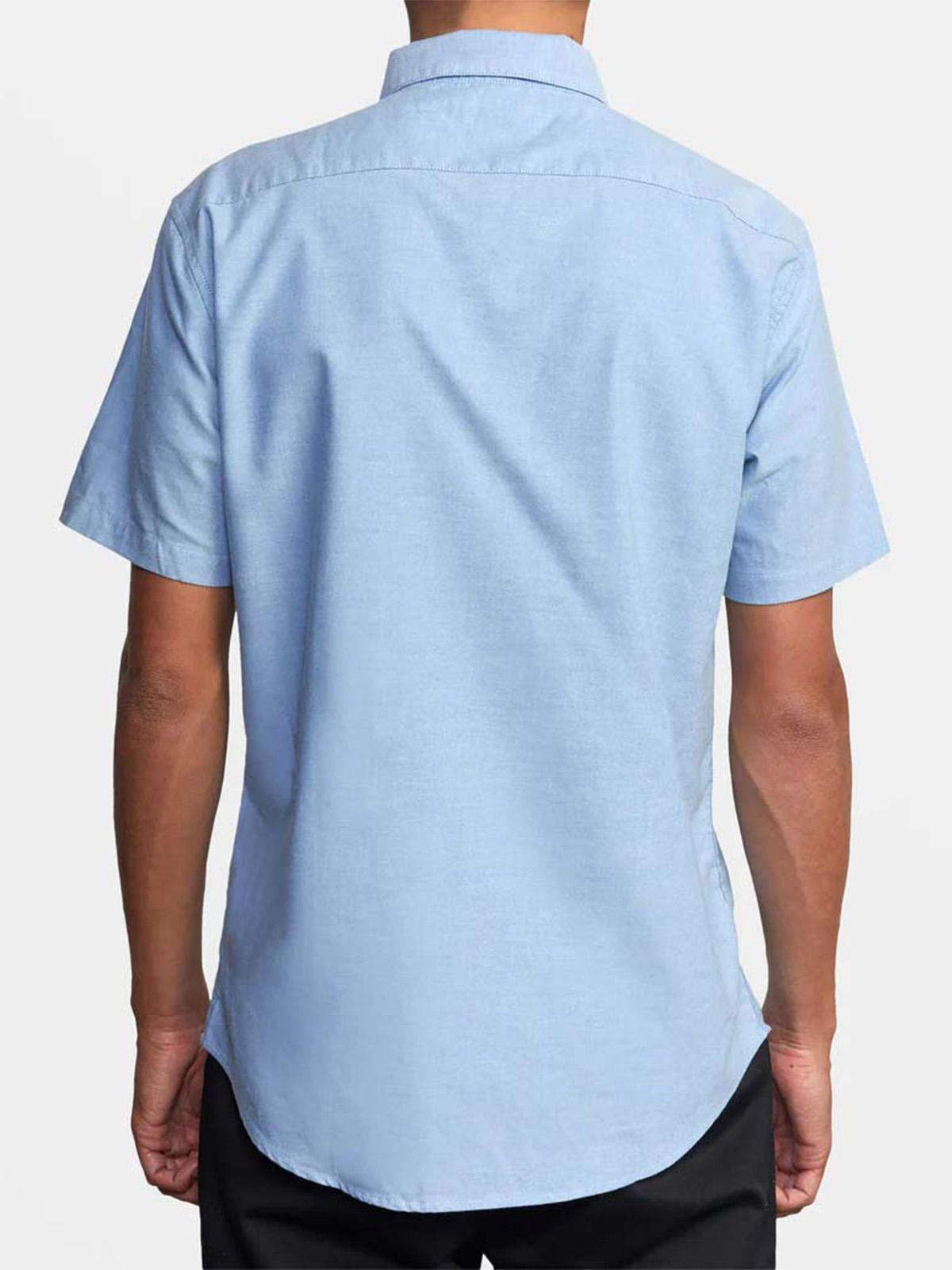 Camisa manga corta Hombre Strch Celeste Rvca-1