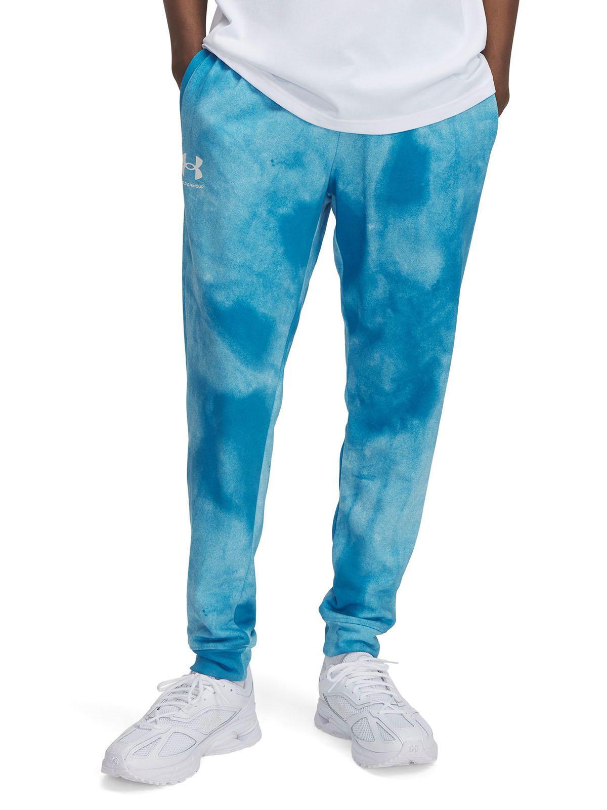 Jogger Ua Rival Terry Printed Azul Para Hombre-0
